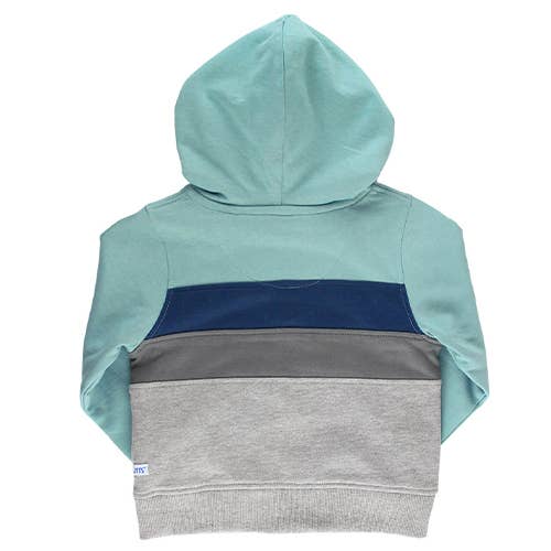 RuggedButts - Antique Blue Color Block Hoodie