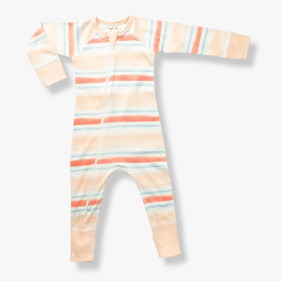 Sapling Child Org. Cotton Zip Romper - Sunset Baby (Final Sale)