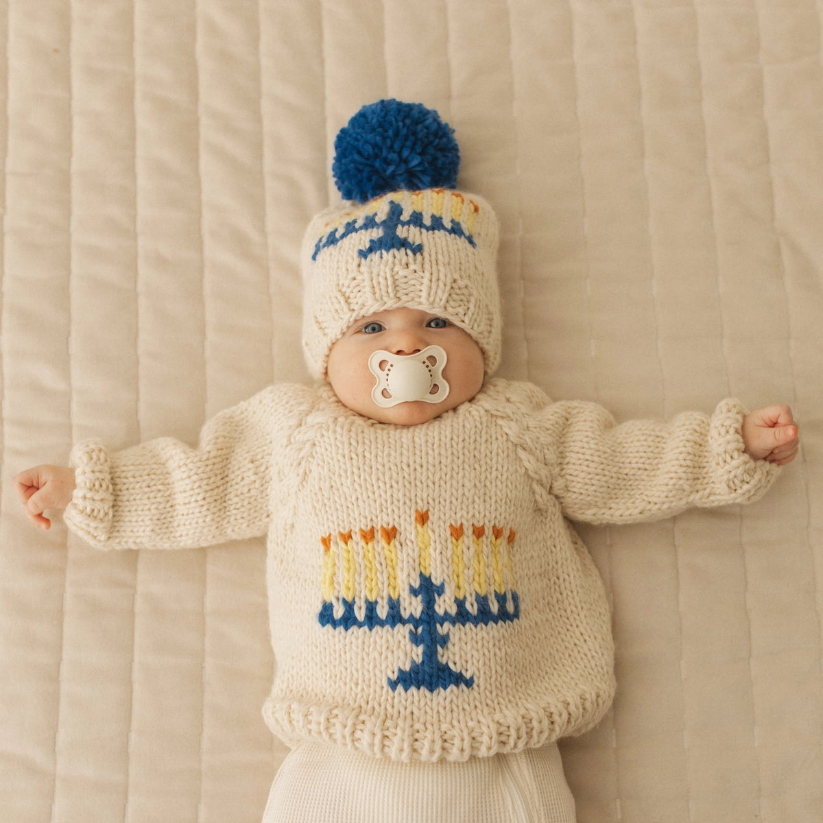 Handmade baby top sweater/baby pants/baby beanie