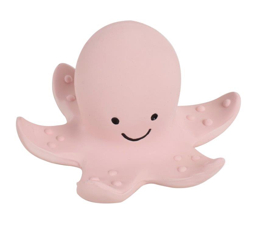 Tikiri Toys - Octopus Natural Organic Rubber Teether, Rattle & Bath Toy