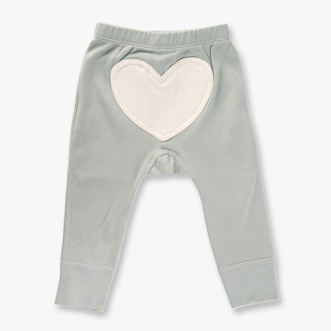 Sapling Child Baby Heart Pants - Dove Grey