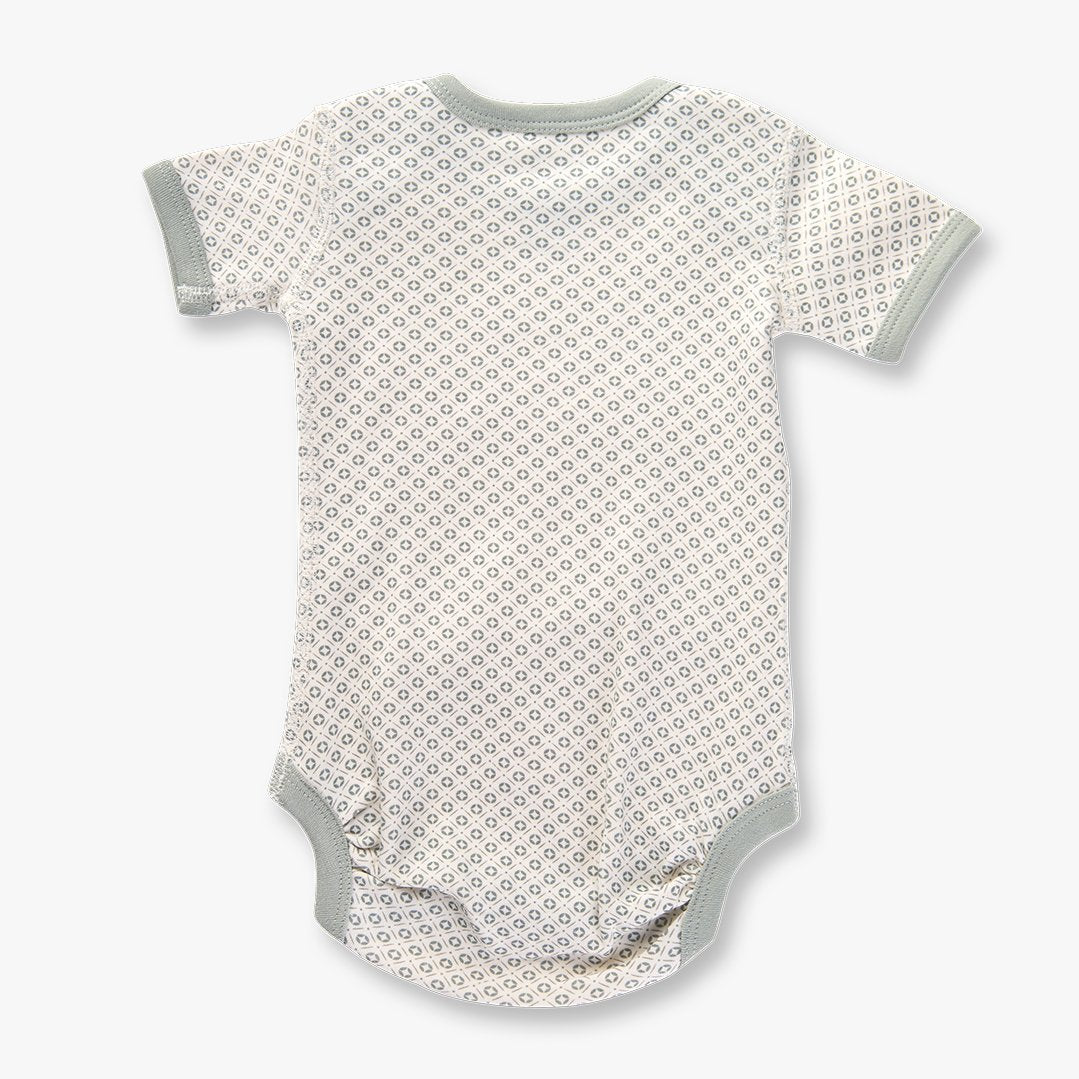 Sapling Child Short Sleeve Baby Bodysuit - Dove Grey