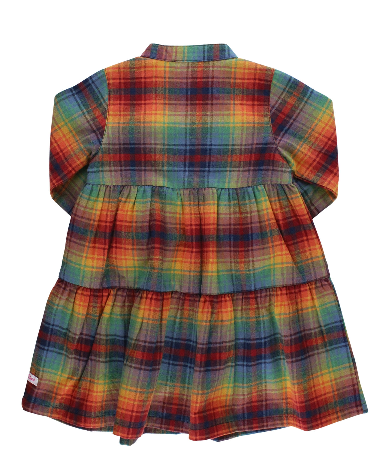 RuffleButts Ruffle Henley Tiered Dress - Storybrook Rainbow (Final Sale)
