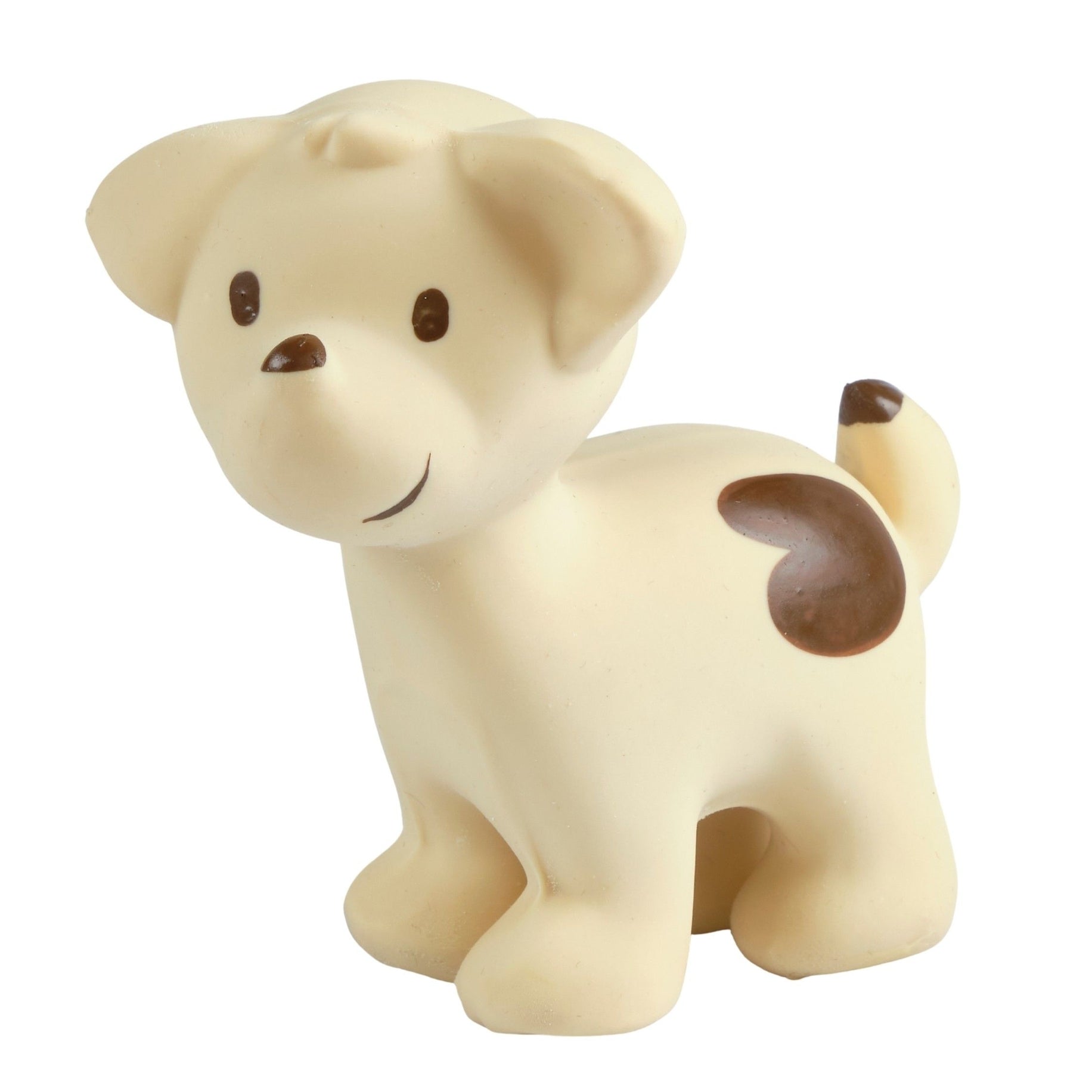 Tikiri Toys - Puppy Natural Organic Rubber Teether, Rattle & Bath Toy