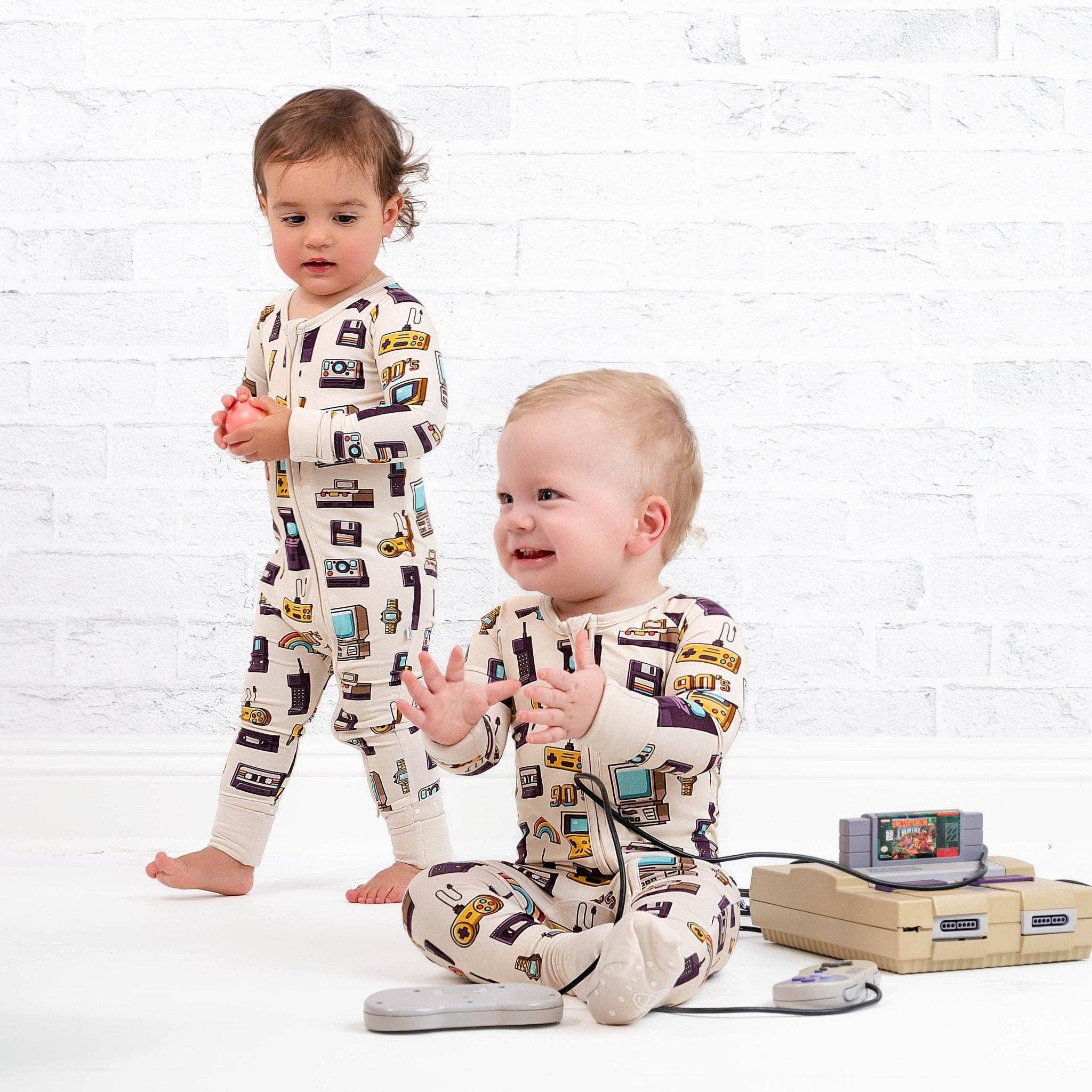Jammie Session Bamboo Romper - 90's Retro