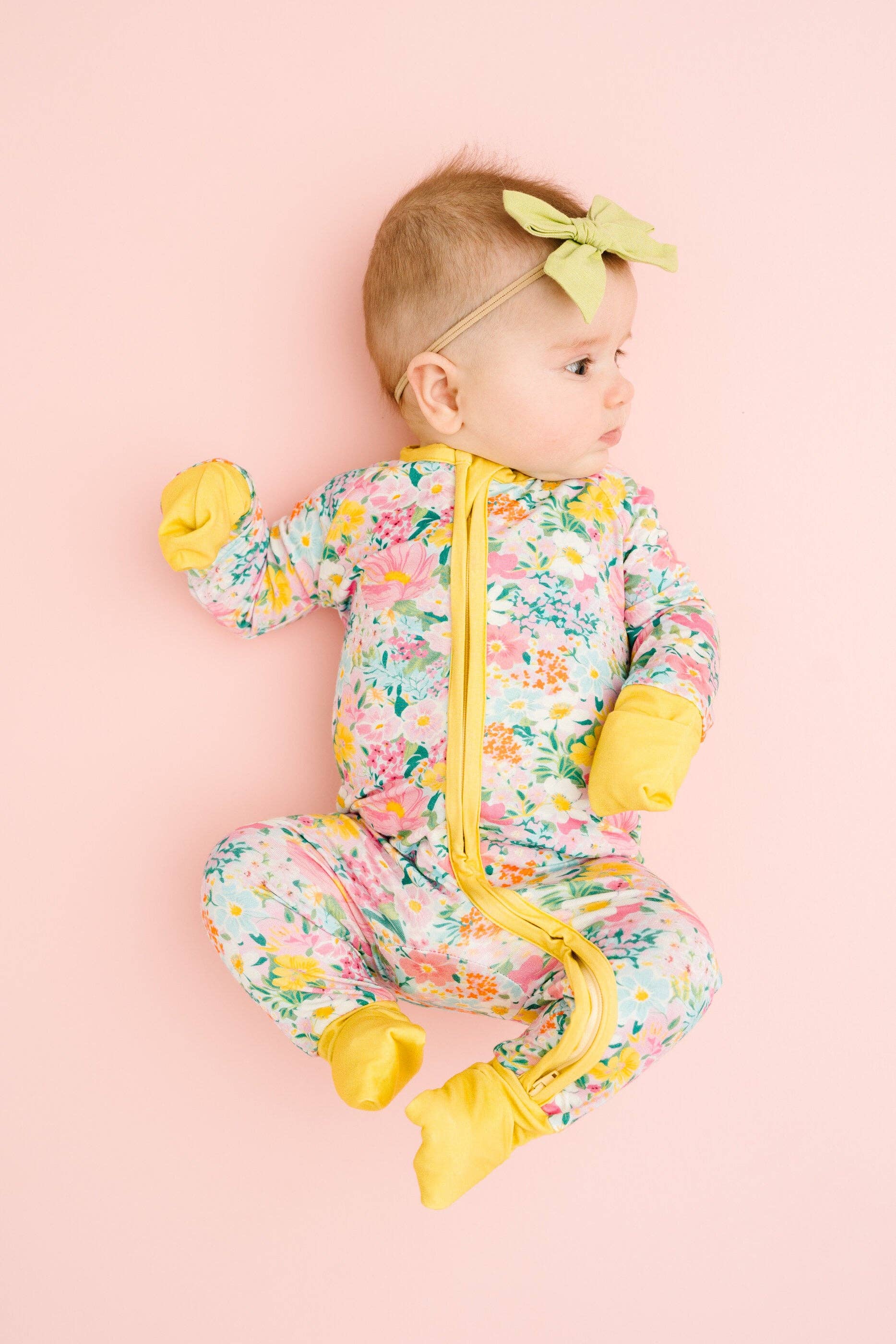 Little One Shop Bamboo Convertible Romper - Garden Glow