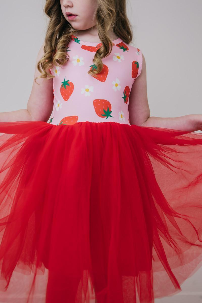 Mila & Rose Tank Tutu Dress - Strawberry Sunshine