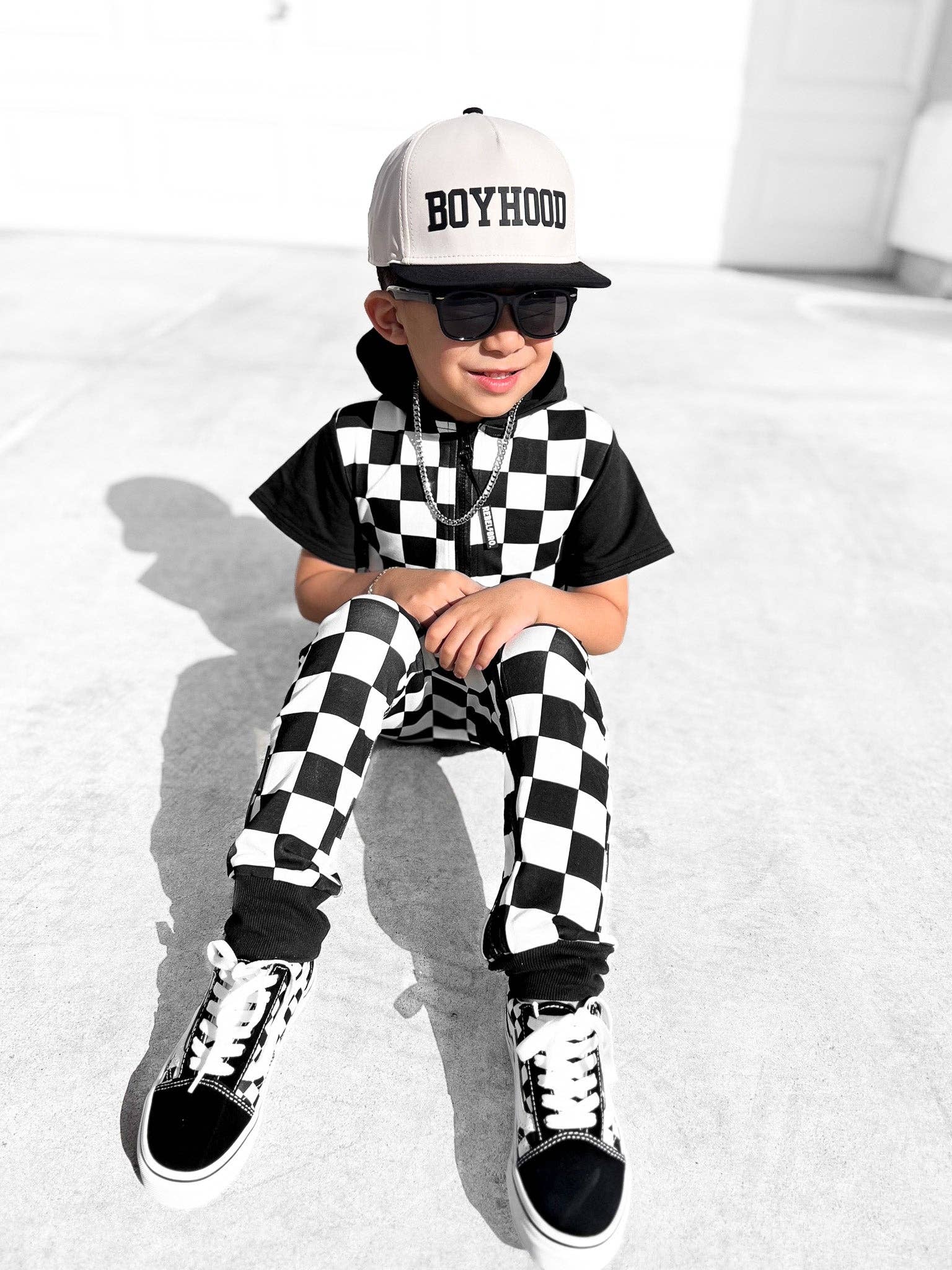 Rebel Bro Hooded Rebel Short Sleeve Romper - Venice