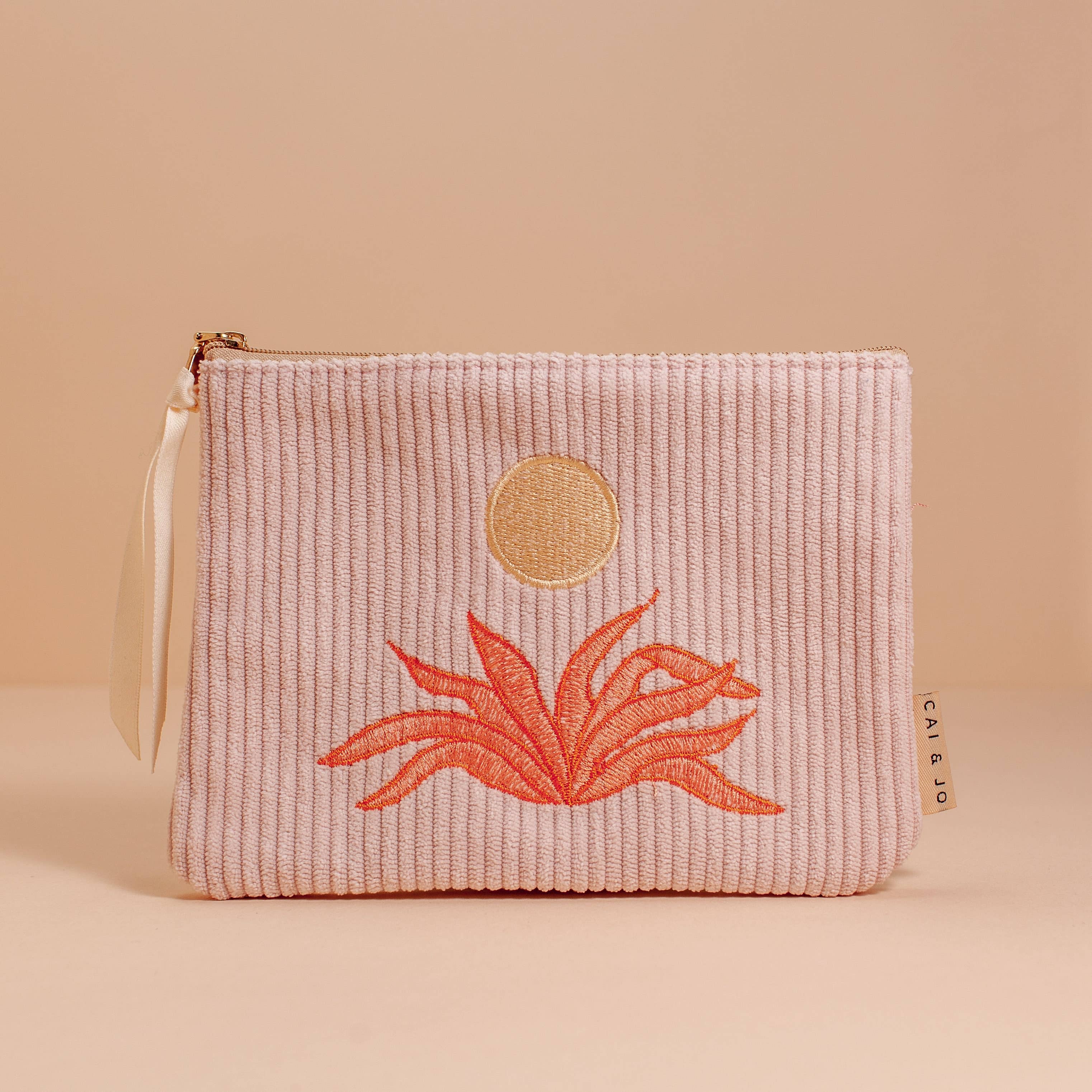 cai & jo USA - Corduroy Pouch (Pale Pink)