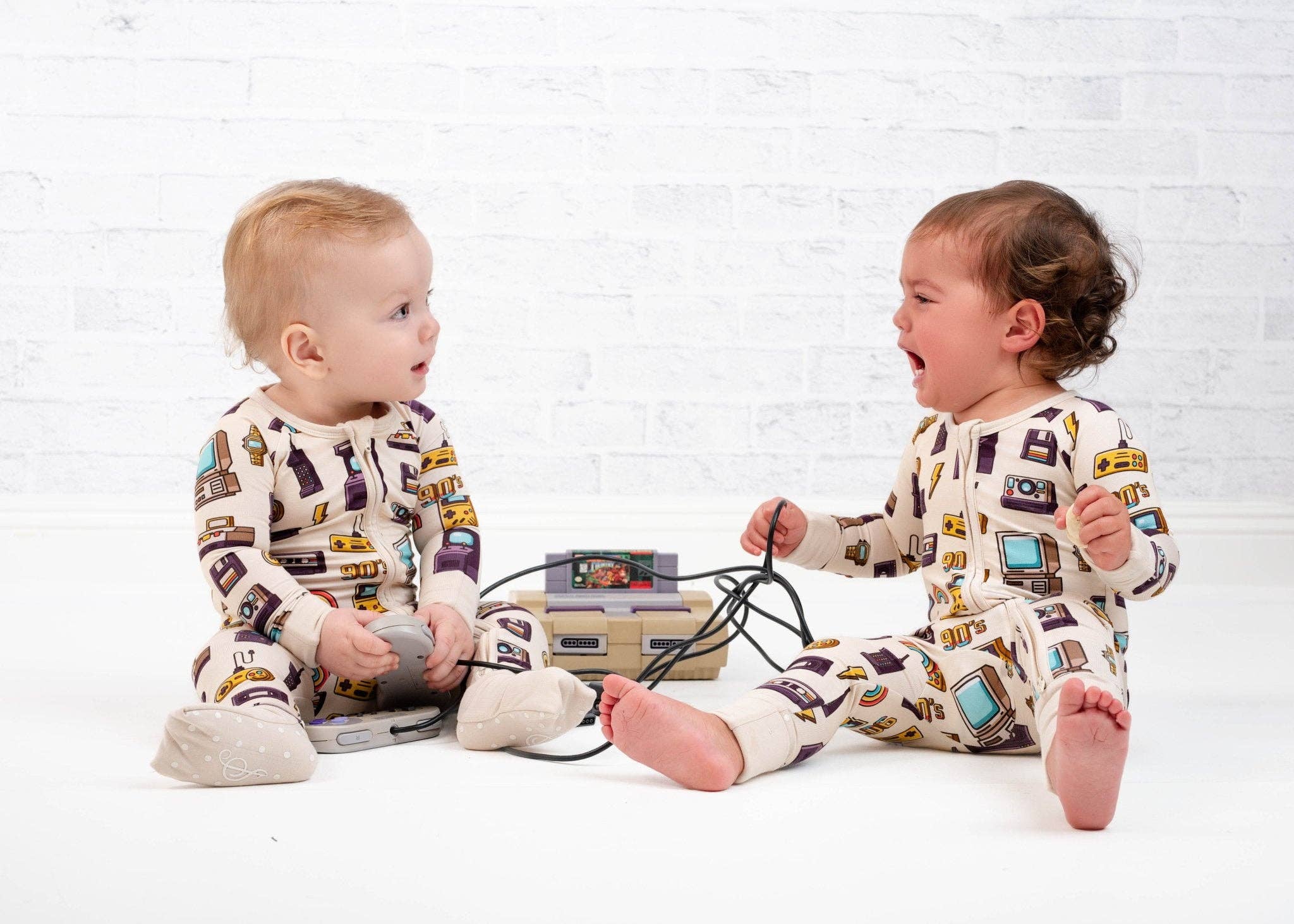 Jammie Session Bamboo Romper - 90's Retro