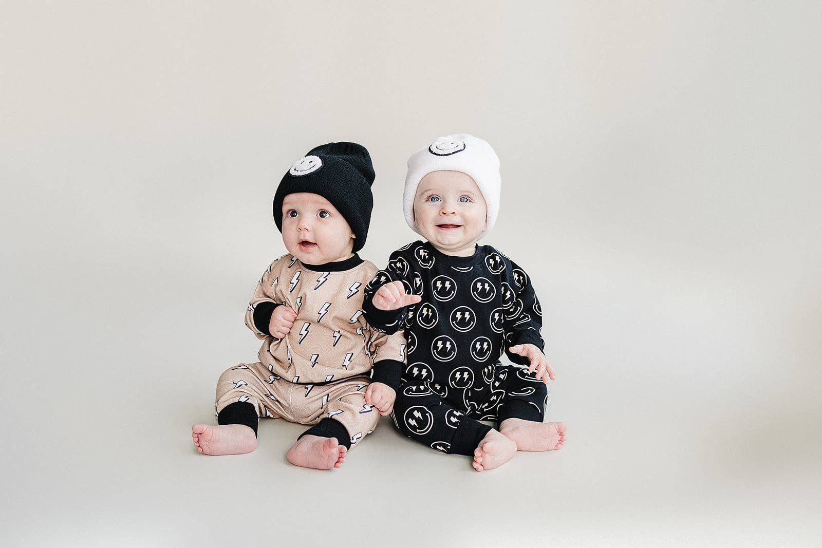 Lucky Panda Kids - Smiley Baby & Kids' Beanie | White
