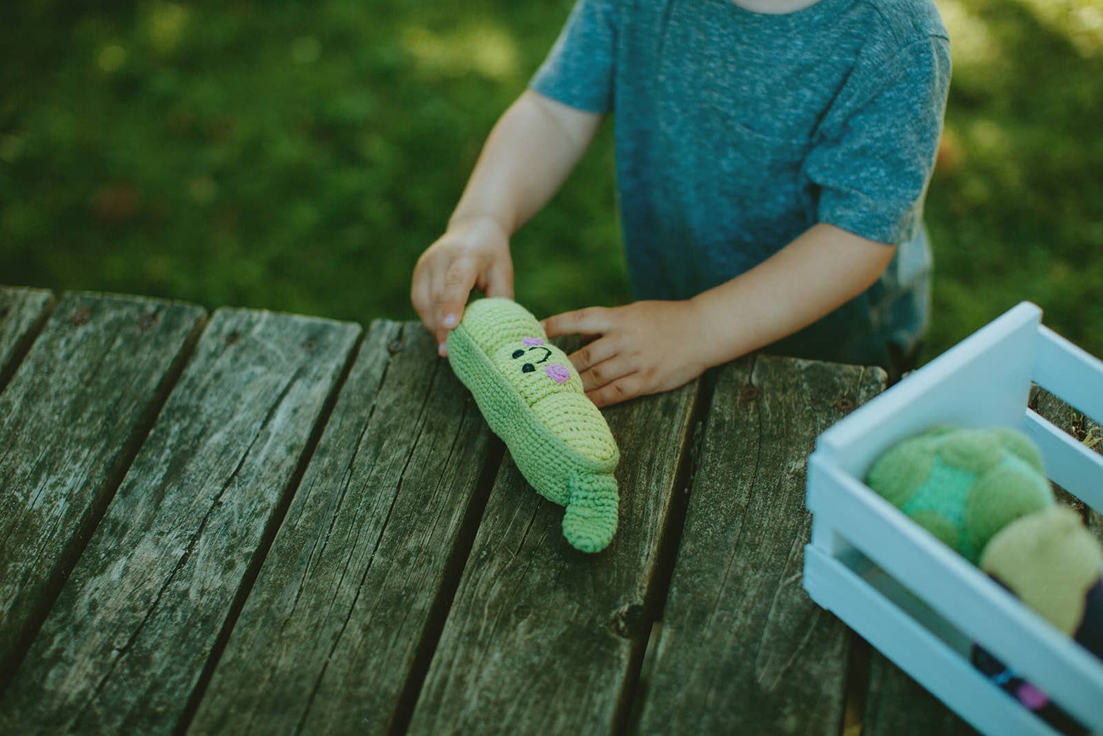 Pebble - Pretend Play Food Rattle - Green Peapod