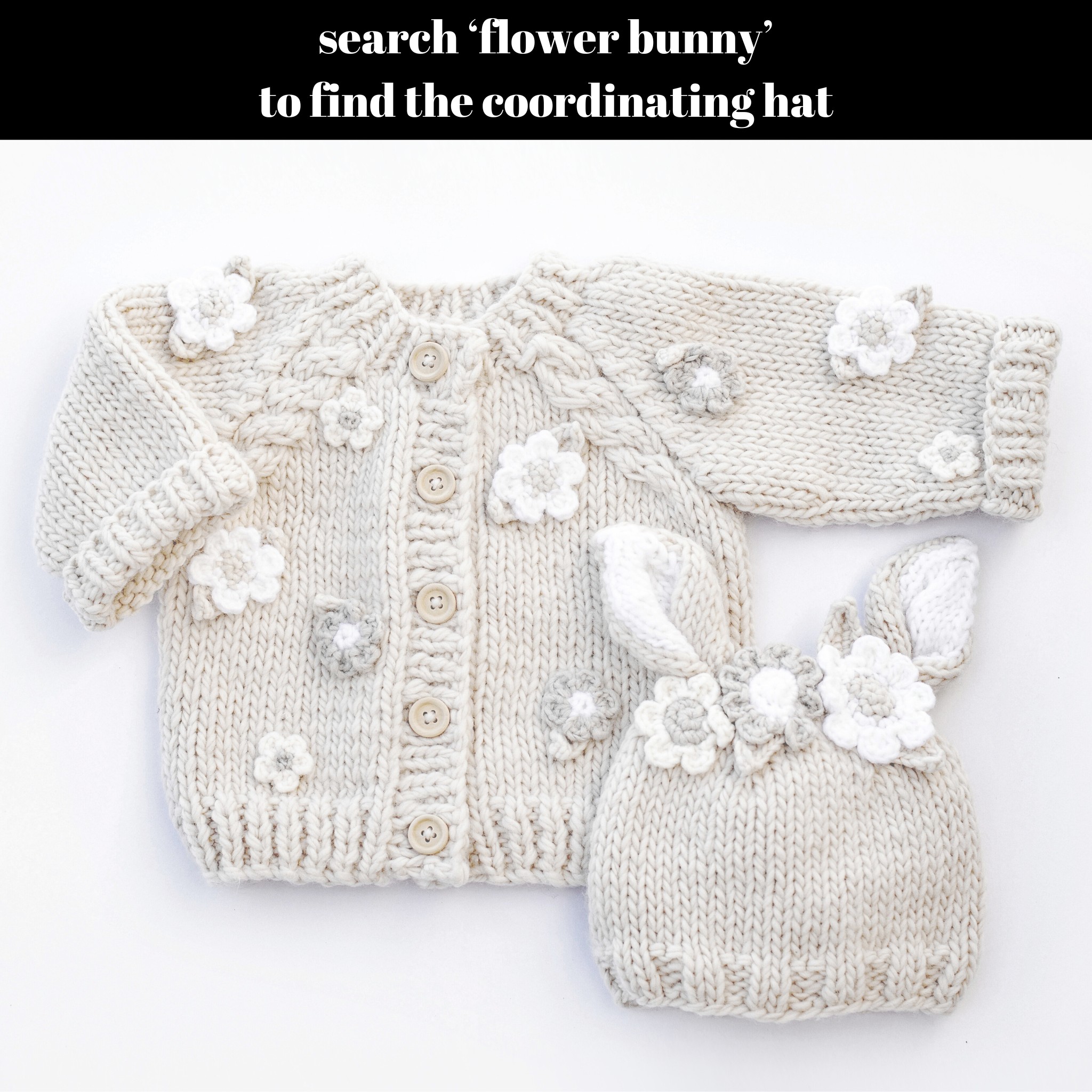 Huggalugs Flower Cardigan Sweater