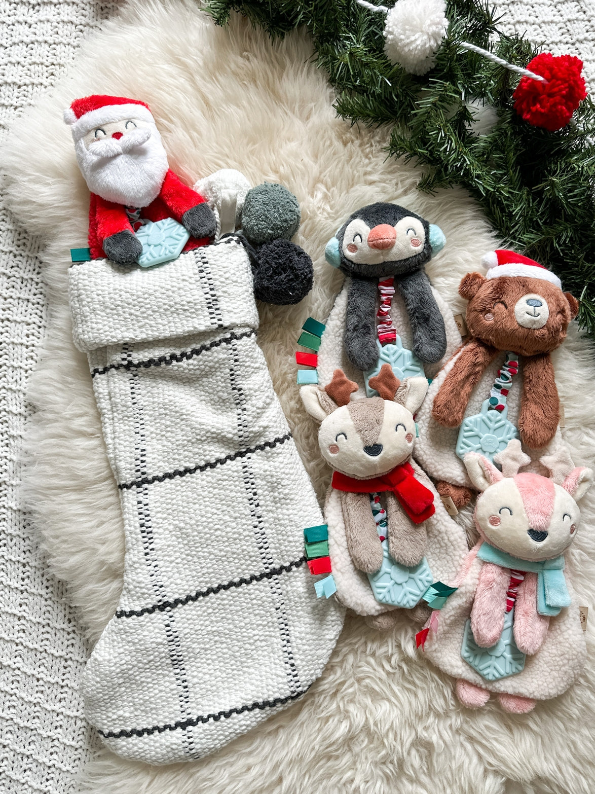 Itzy Ritzy Itzy Lovey™ Plush + Teether Toy - Santa
