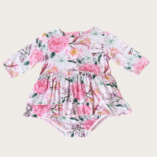 Charming Mary Skirted Bodysuit - Harlow Carr Rose (Final Sale)