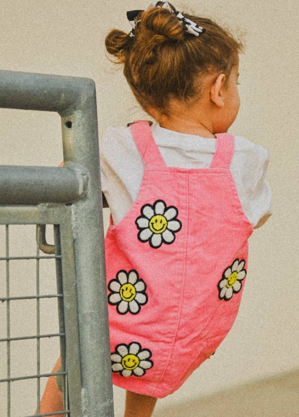 Little Trouble - Little Bloomer Pink Corduroy Dress