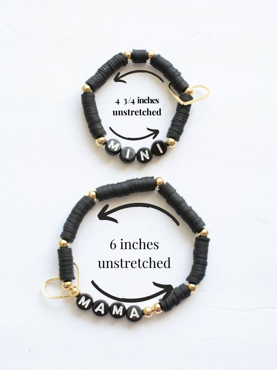 Two and Crew - Mama & Mini Black Bracelet Set