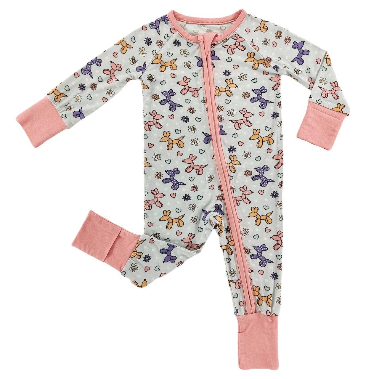 Little One Shop Bamboo Convertible Romper - Balloon Besties