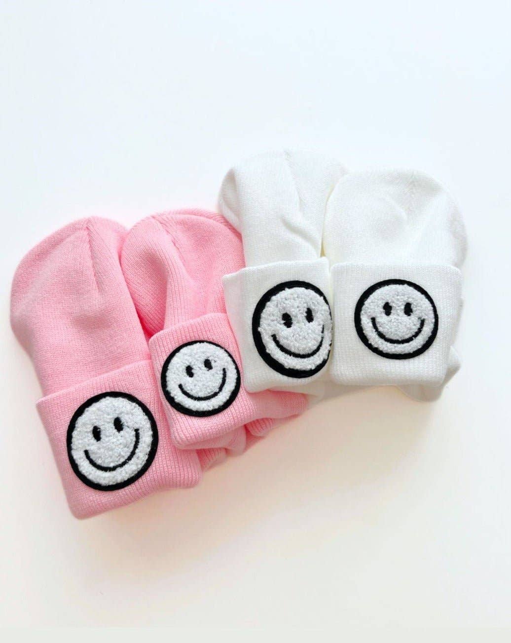 Lucky Panda Kids - Smiley Baby & Kids' Beanie | White