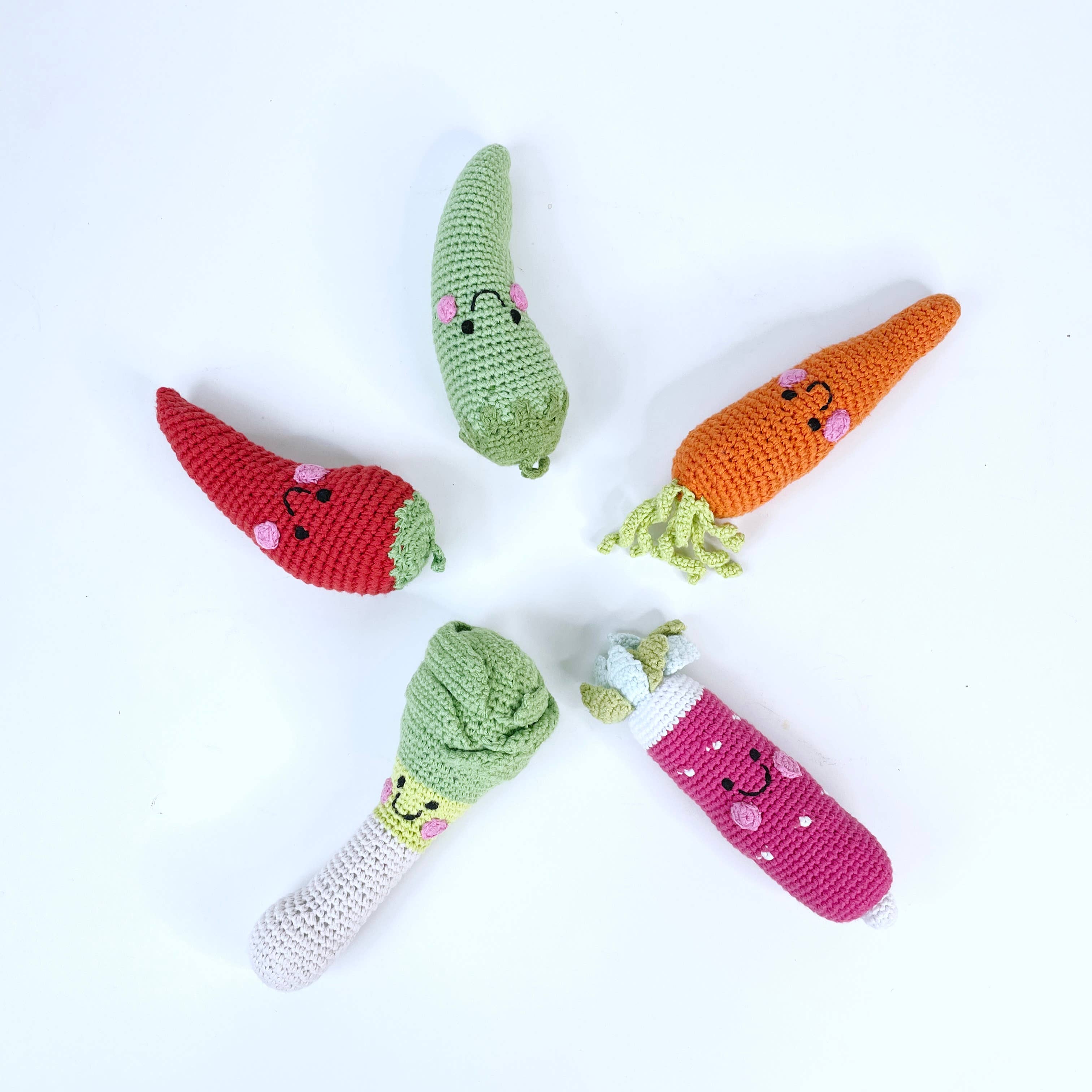 Pebble - Pretend Play Food Rattle - Carrot