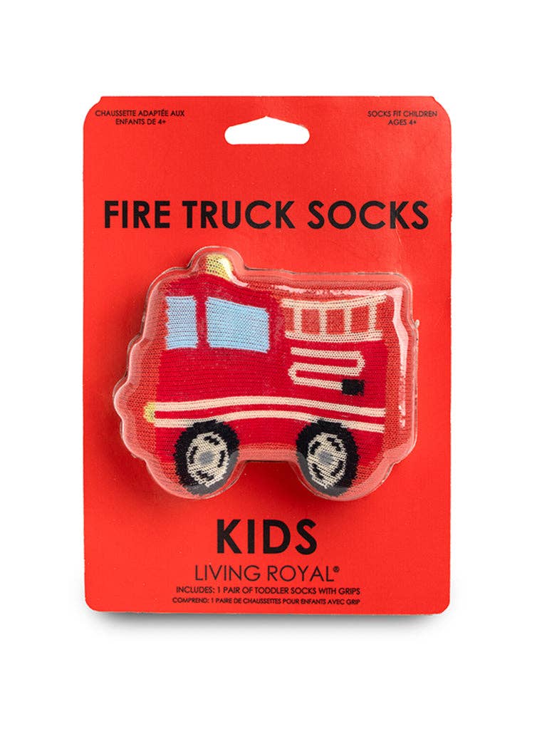 Living Royal 3D Packaged Crew Socks - Fire Truck