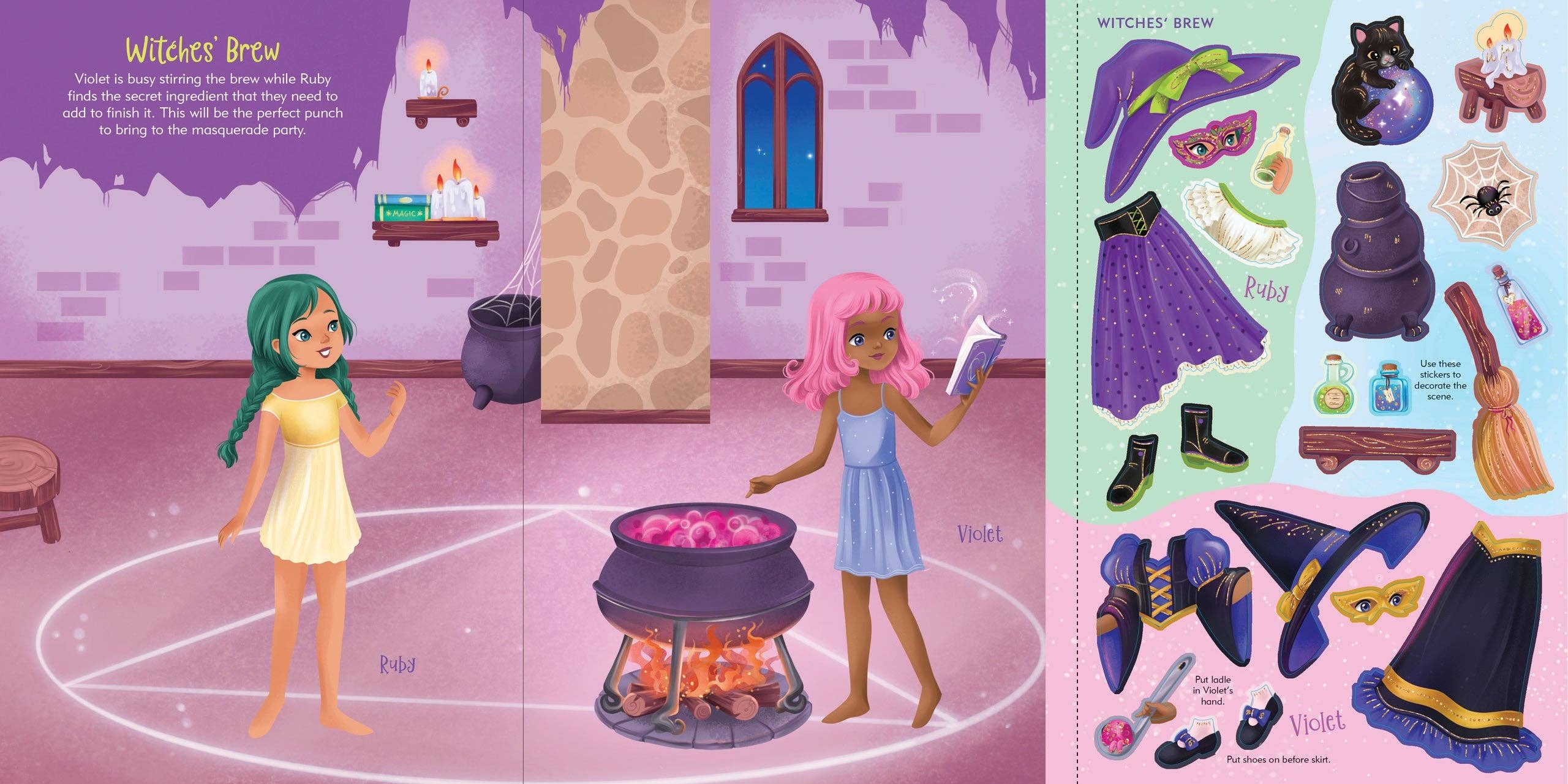 Sticker Doll Dress-Up Book - Halloween