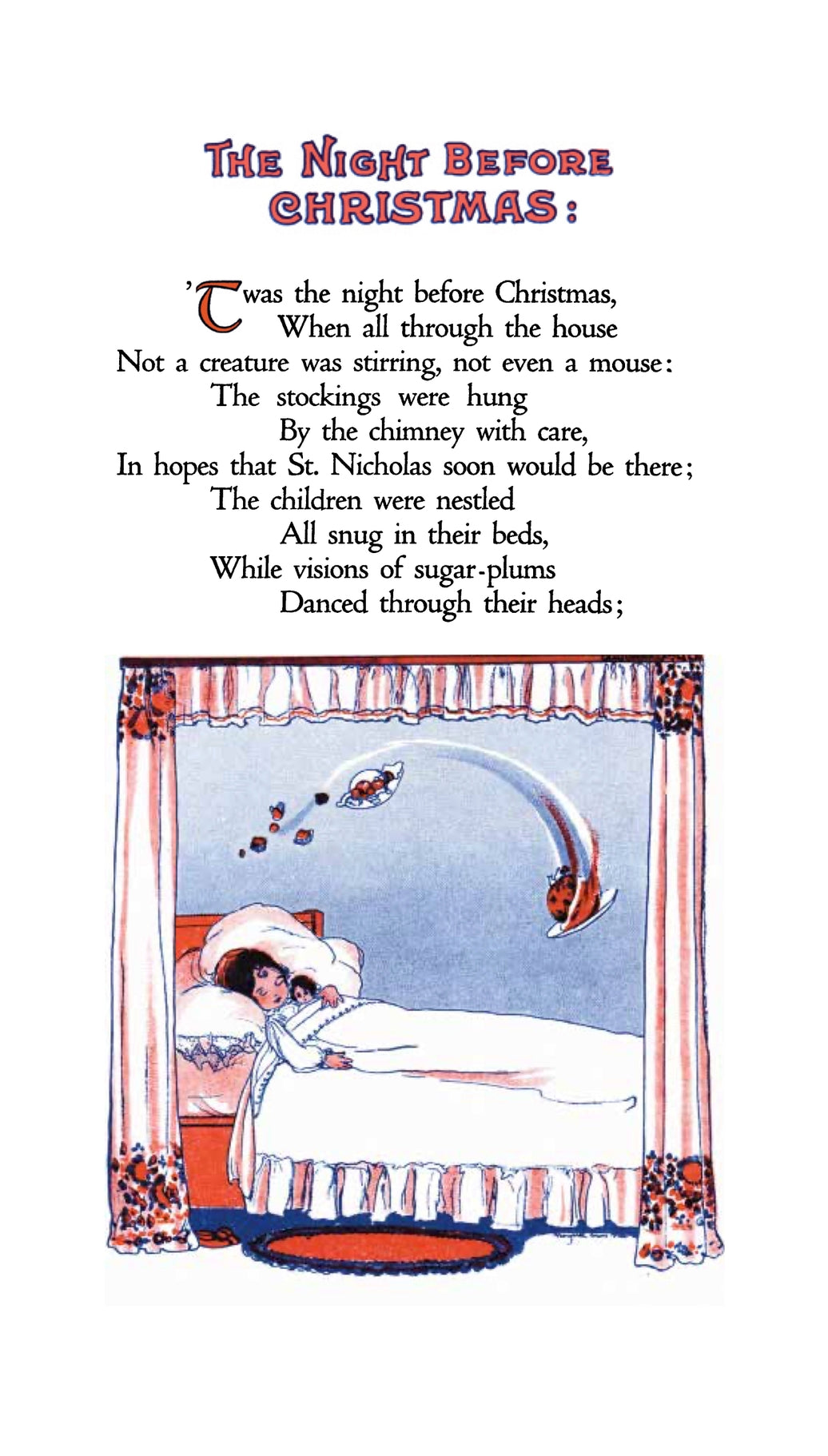 The Night Before Christmas Vintage Picture Book