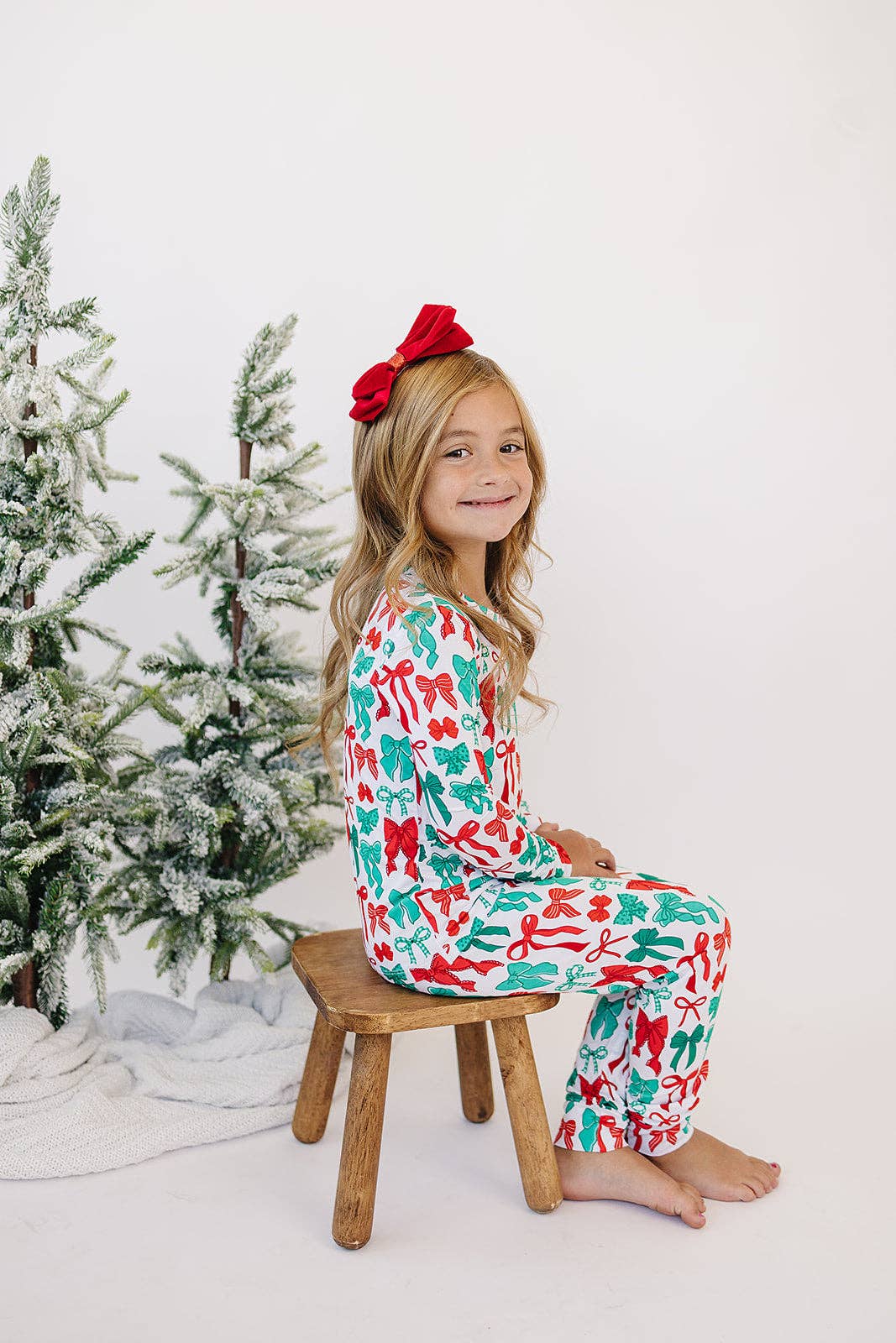 Lucky Panda Kids Bamboo PJs - Merry Bows