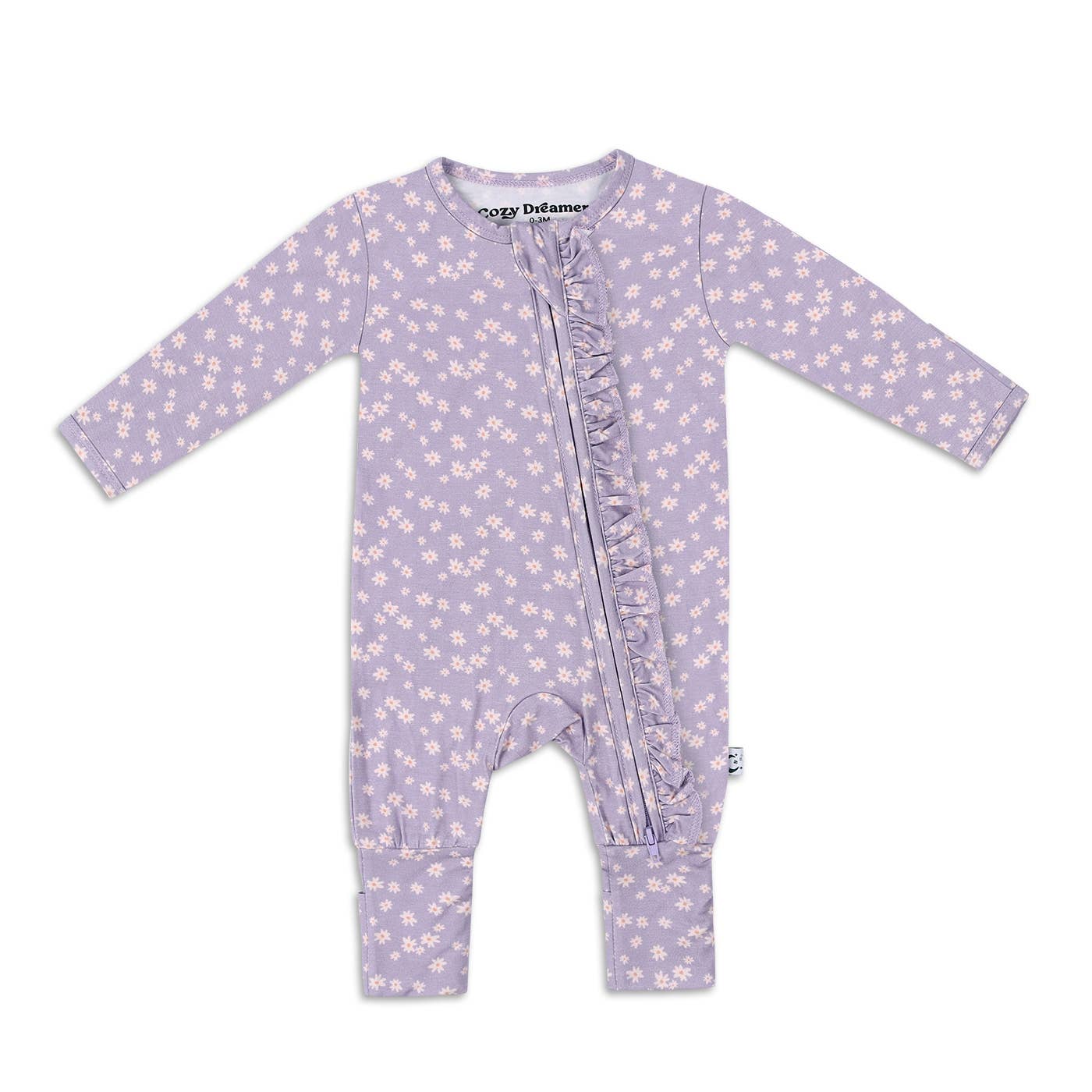 Cozy Dreamerz Bamboo Ruffle Sleeper - Lilac Posies