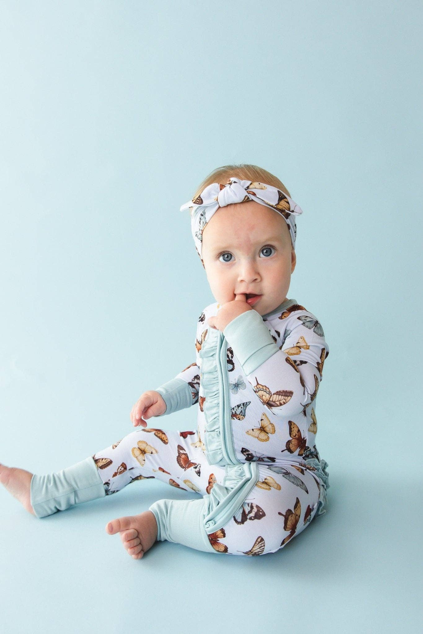 Jammie Session Bamboo Romper - Butterfly Kisses