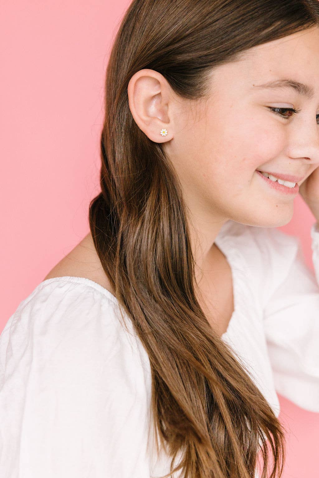 Desert Peach - Daisy Stud Earrings