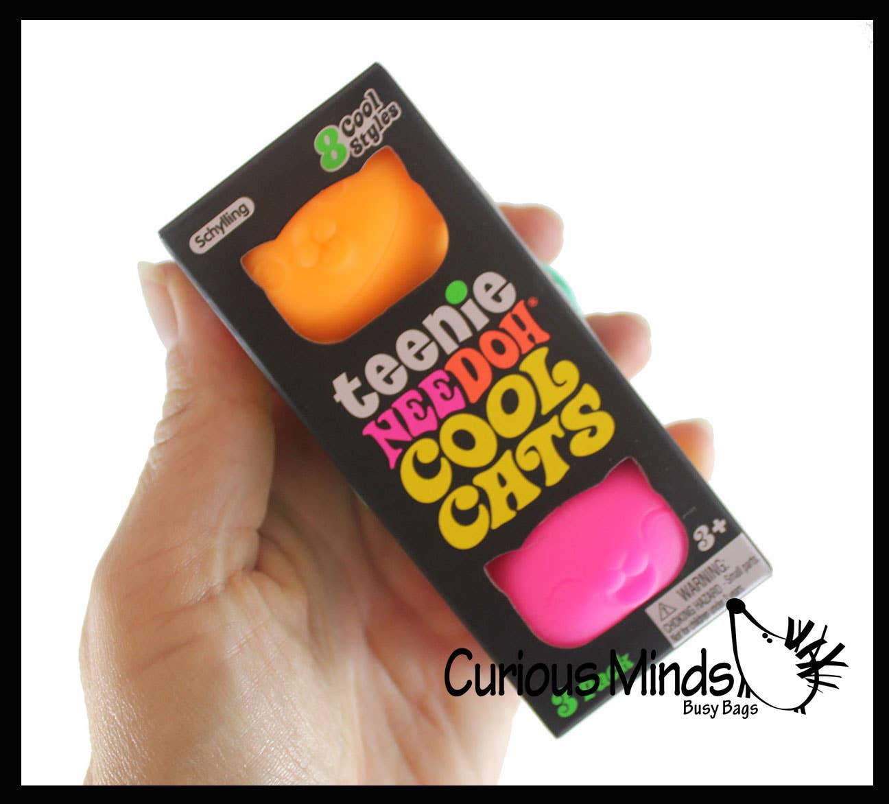 NeeDoh Teenie Cool Cat Groovy Soft Doh Filled Stretch Ball