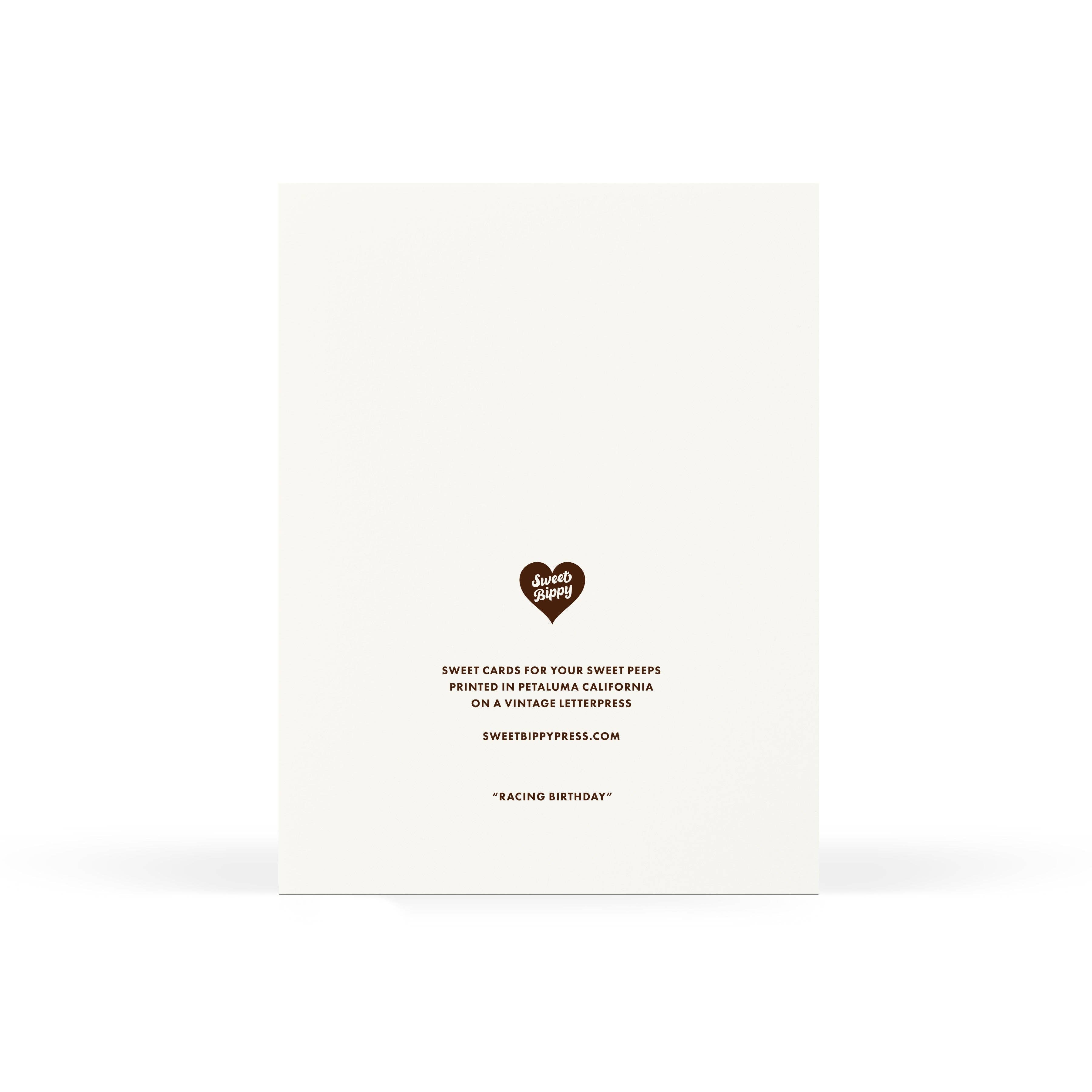 Sweet Bippy Press - Racing Birthday Greeting Card