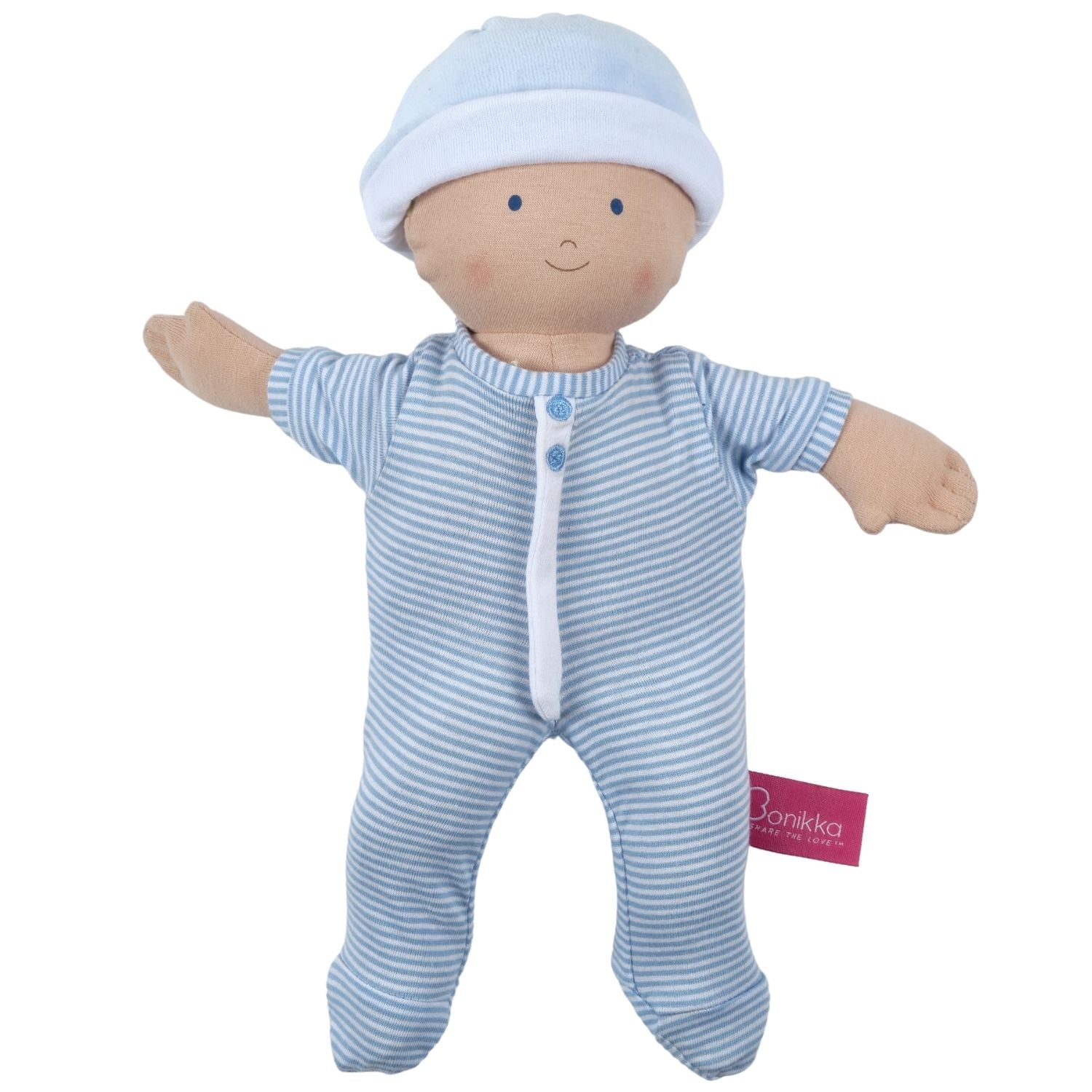 Bonikka Cherub Baby Boy Doll in Blue Outfit