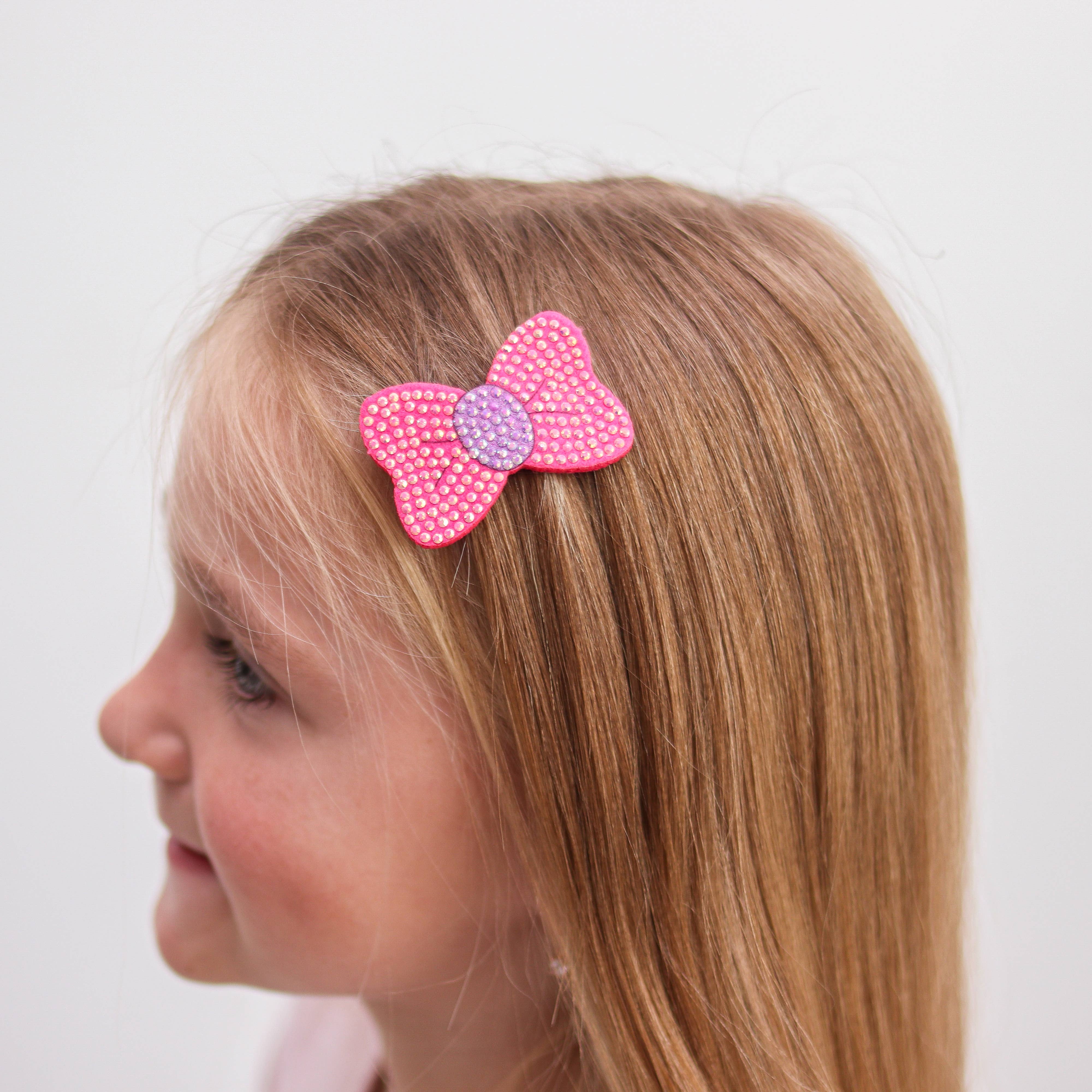 Interchangeable Rhinestone Charm Headband and Hair Clips