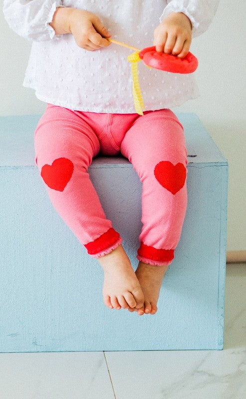 Baby Leggings - Love Pink Heart – Village Child