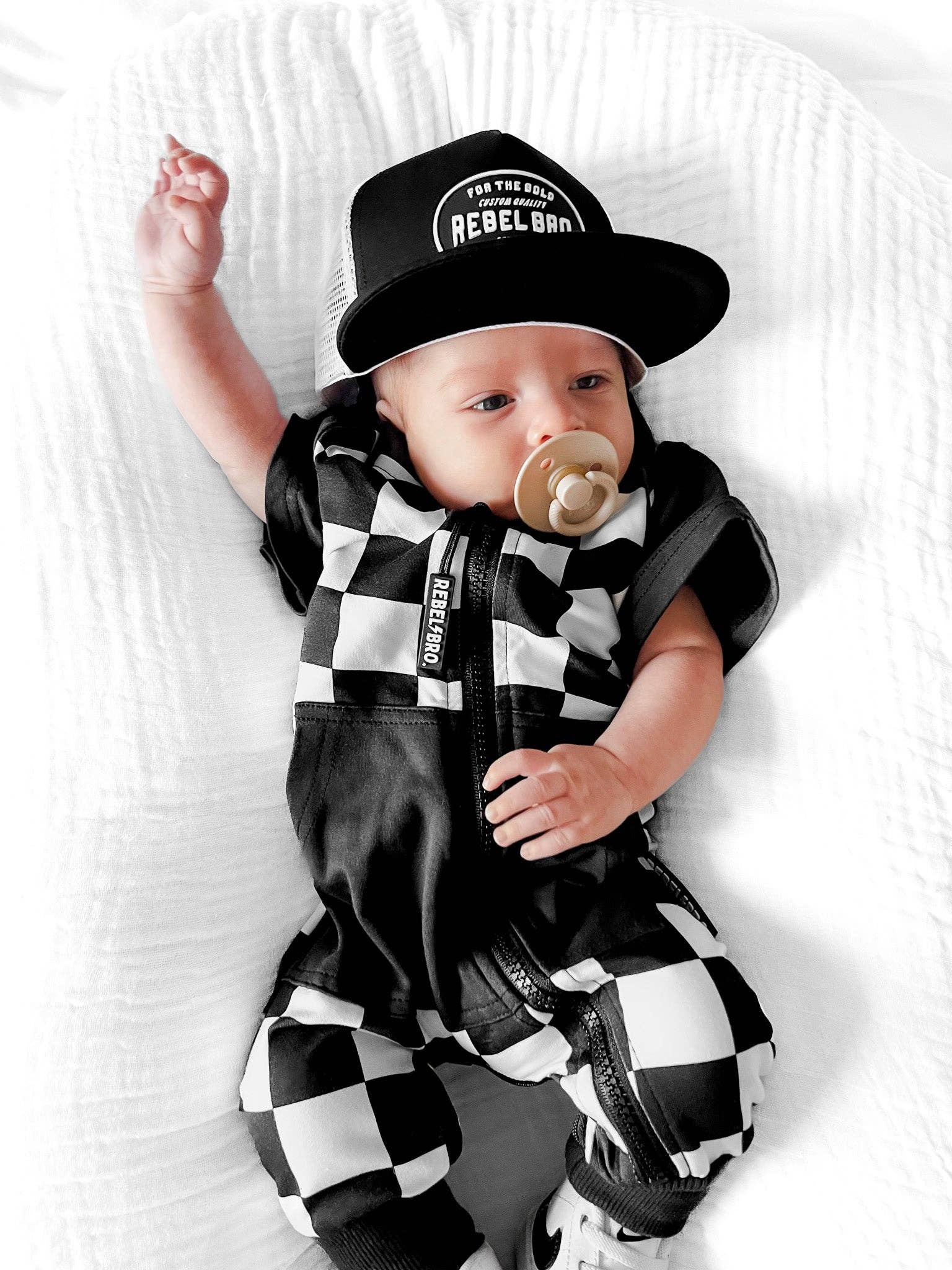 Rebel Bro Hooded Rebel Short Sleeve Romper - Venice