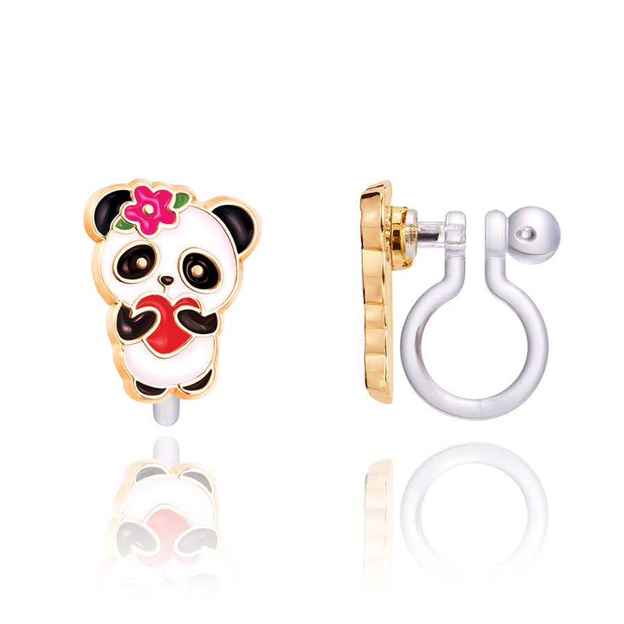 Girl Nation CLIP ON Earrings - Panda Love