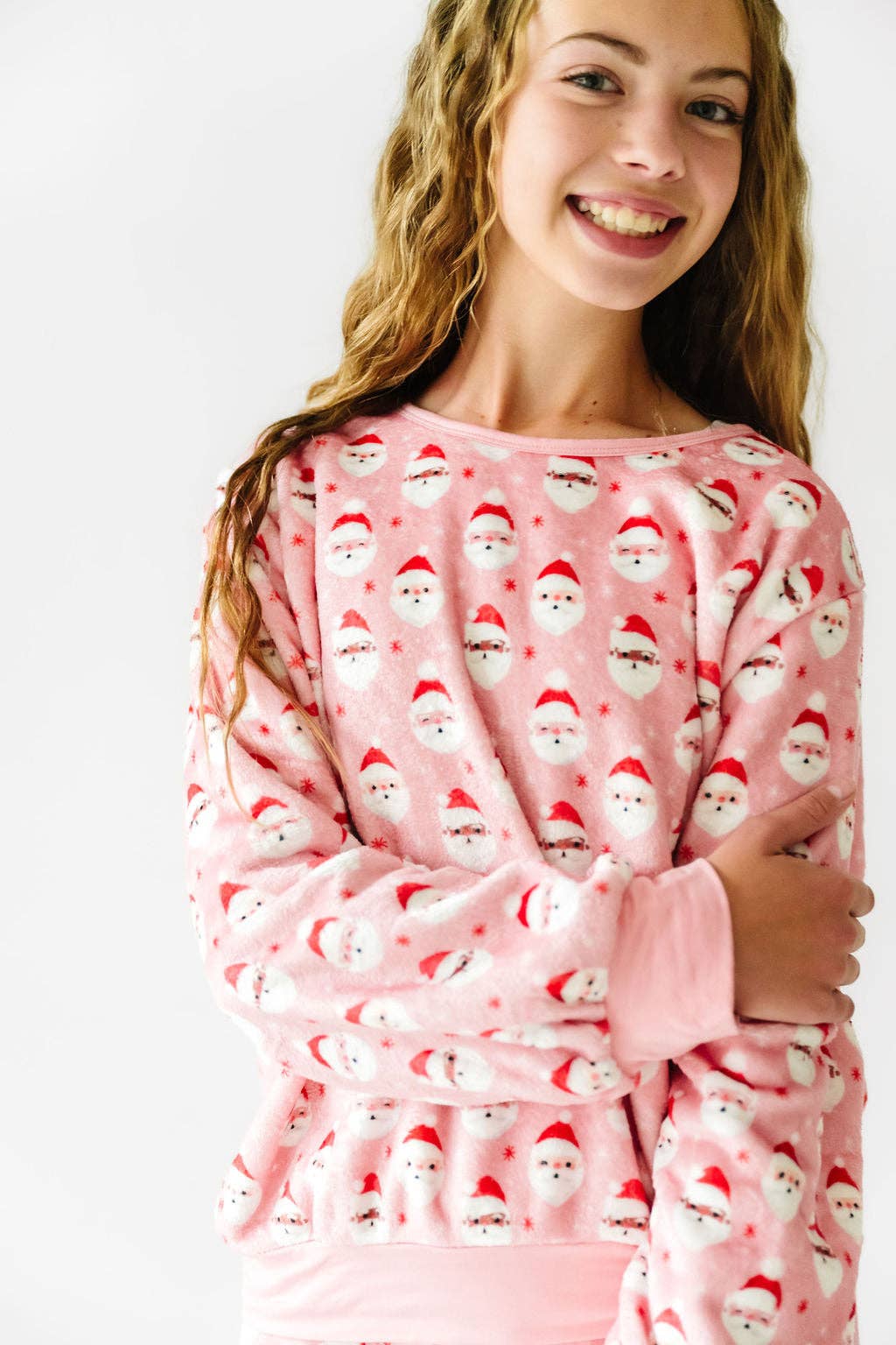 Macaron + Me - Stretch Plush Sweatshirt - Vintage Santa