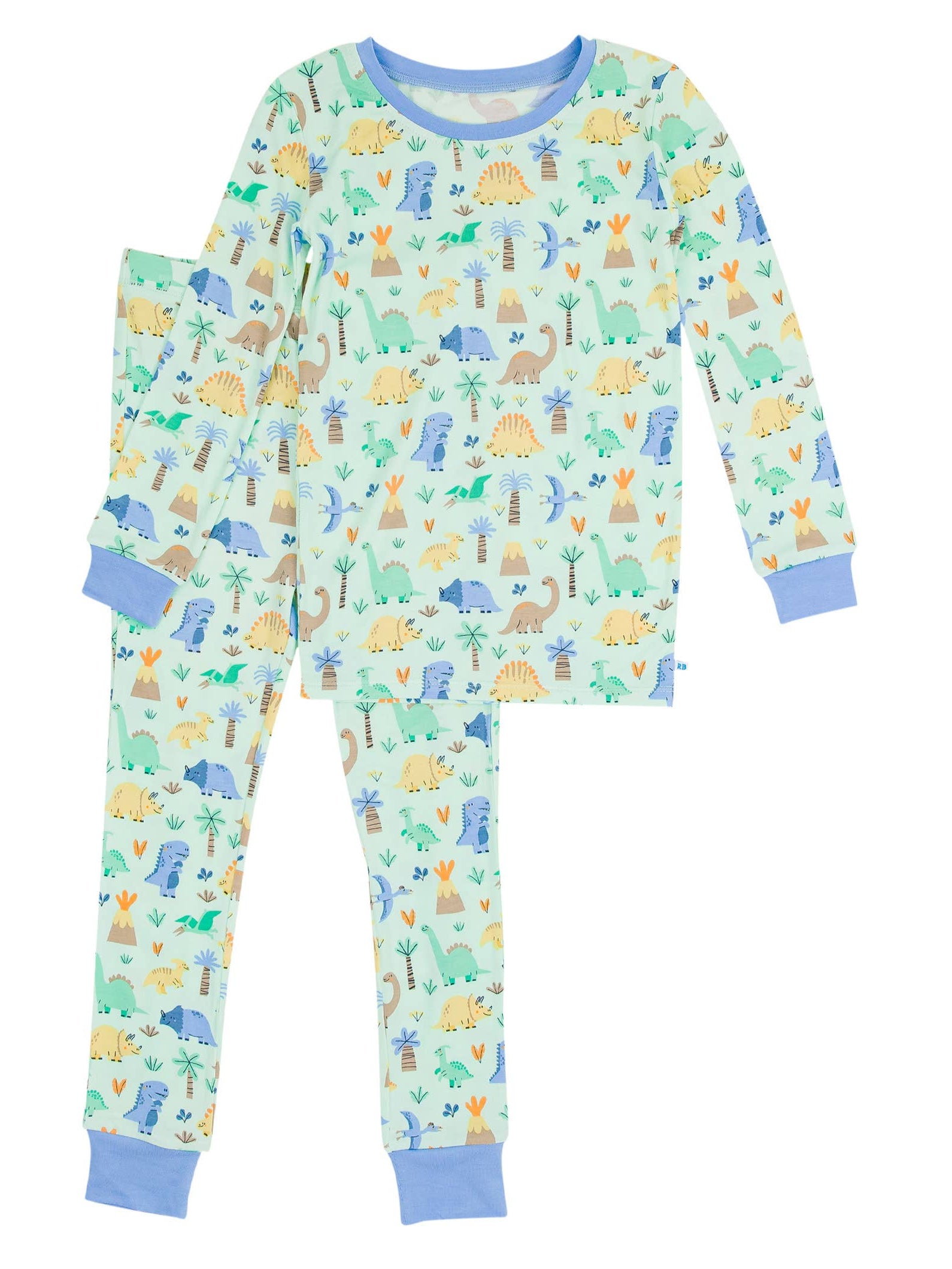 RuggedButts Bamboo Long Sleeve Pajama Set - Boys Dino-mite Dude Dinosaur