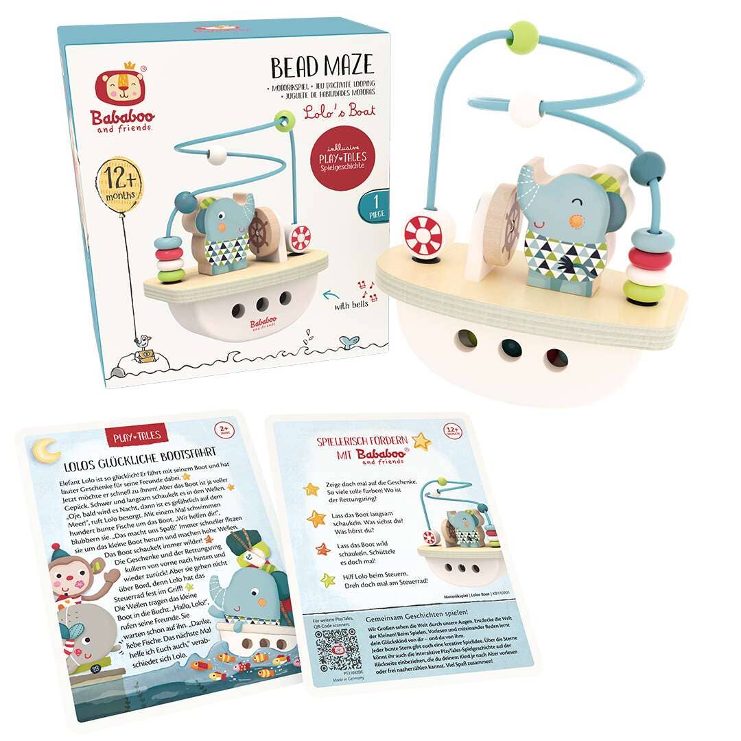 Bababoo and friends® - Elephant Lolo's Boat Bead Maze