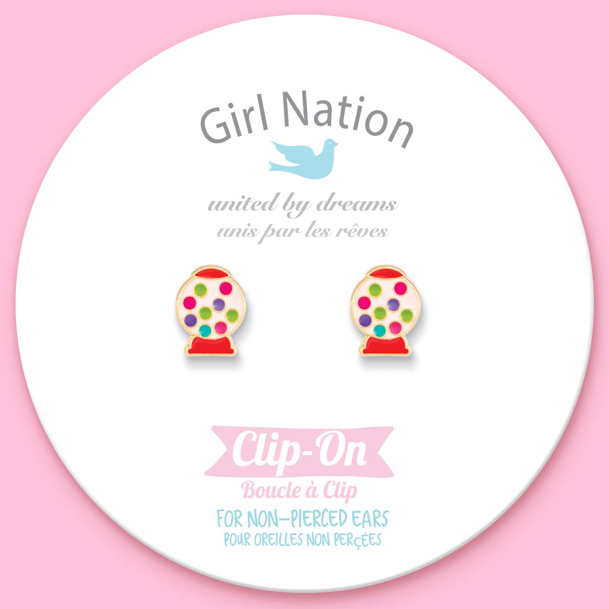 Girl Nation CLIP ON Earrings - Gumball Nostalgia