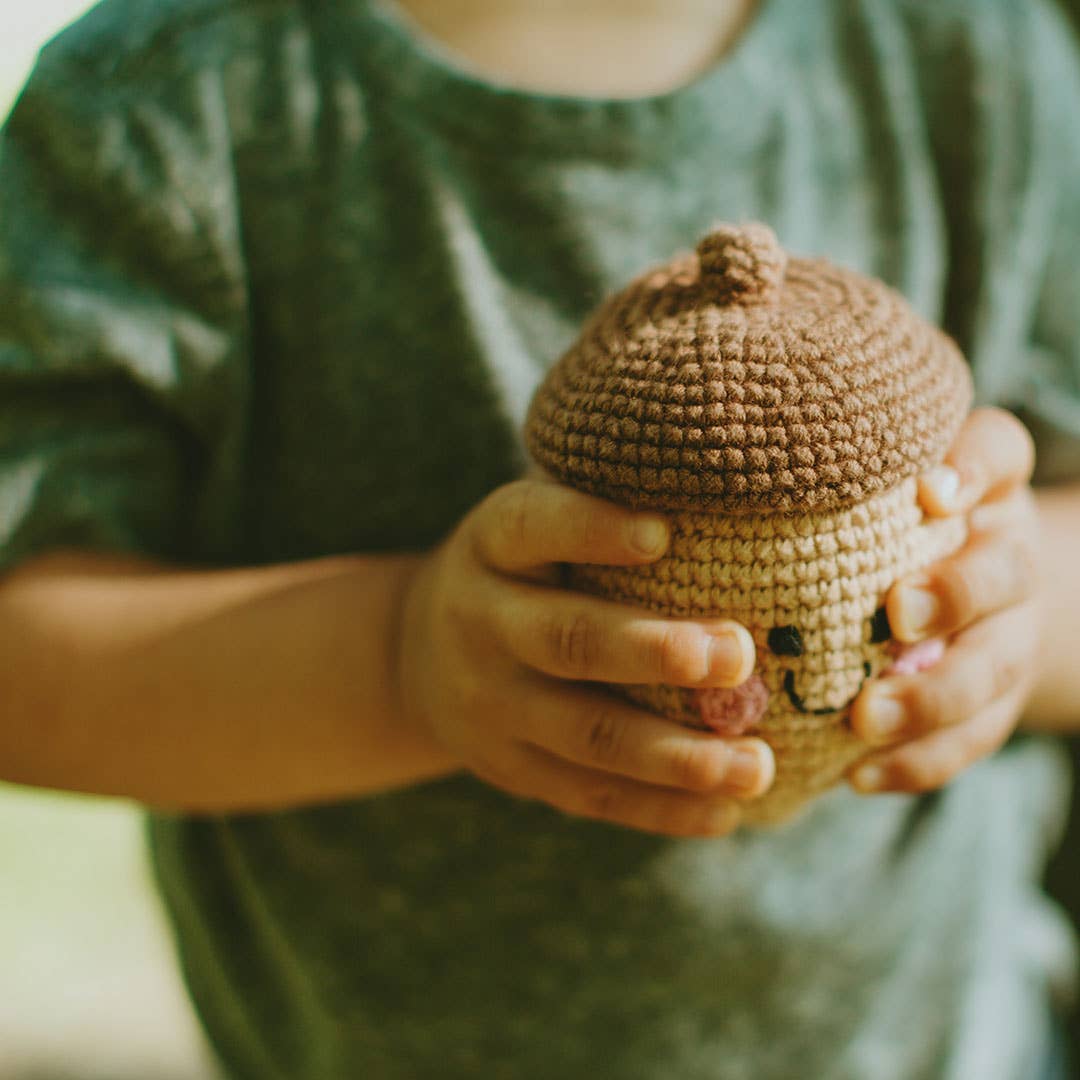 Pebble - Pretend Play Food Rattle - Acorn