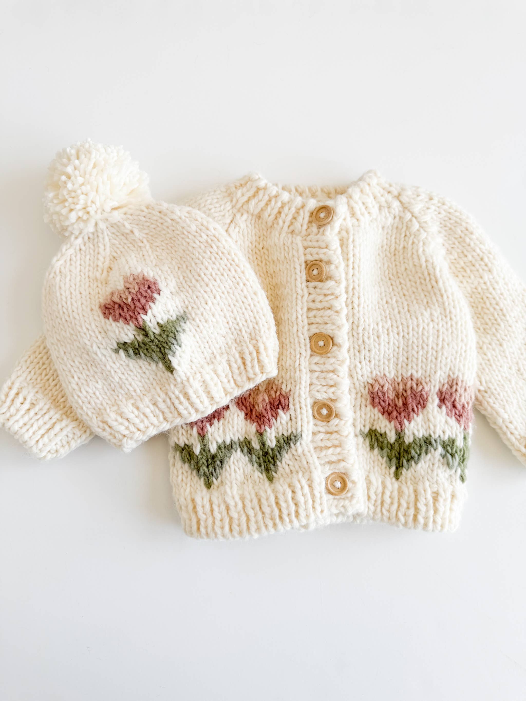 Figgy Friends Tulip Flower Cardigan Sweater