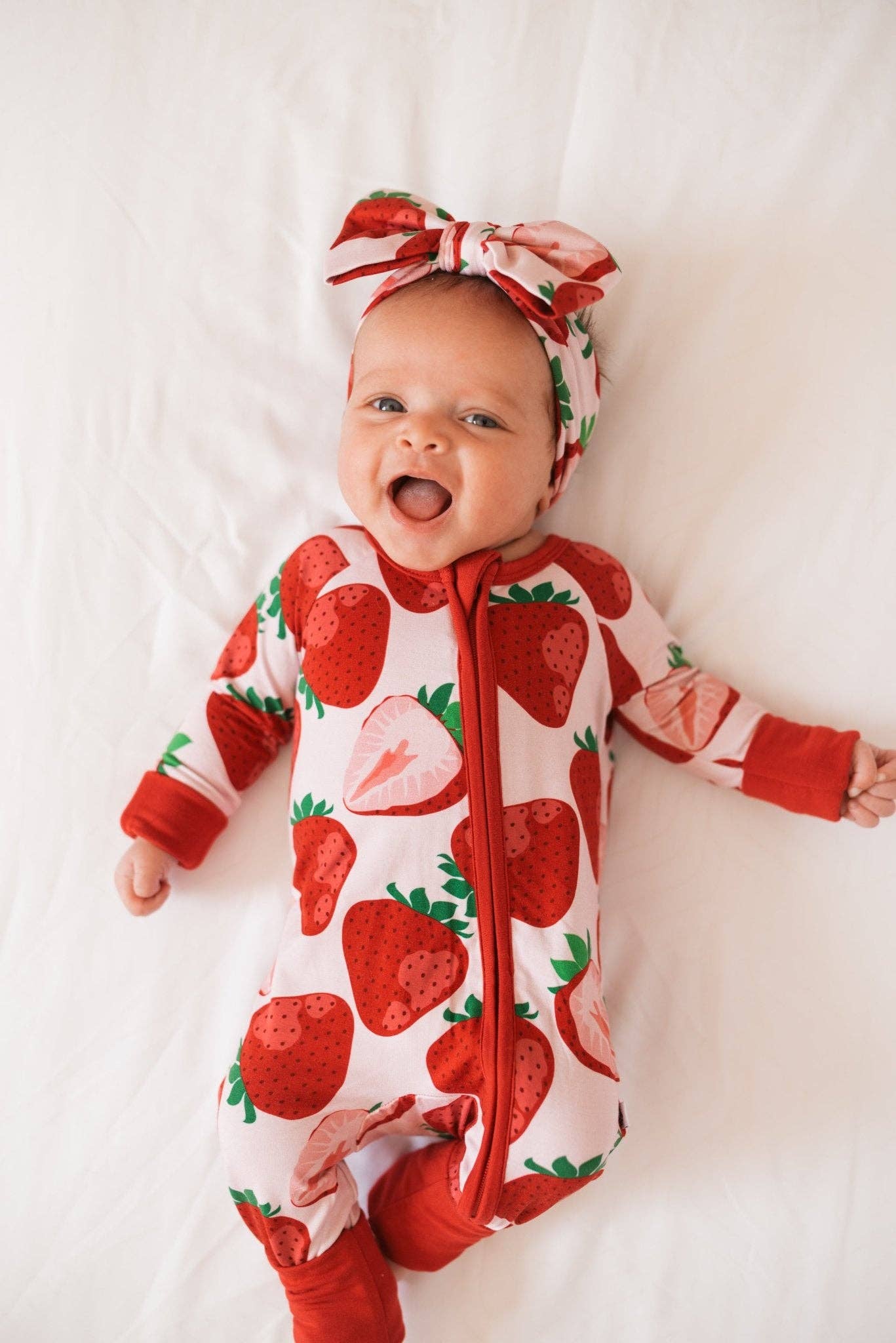 Jammie Session Bamboo Romper - Berry Sweet