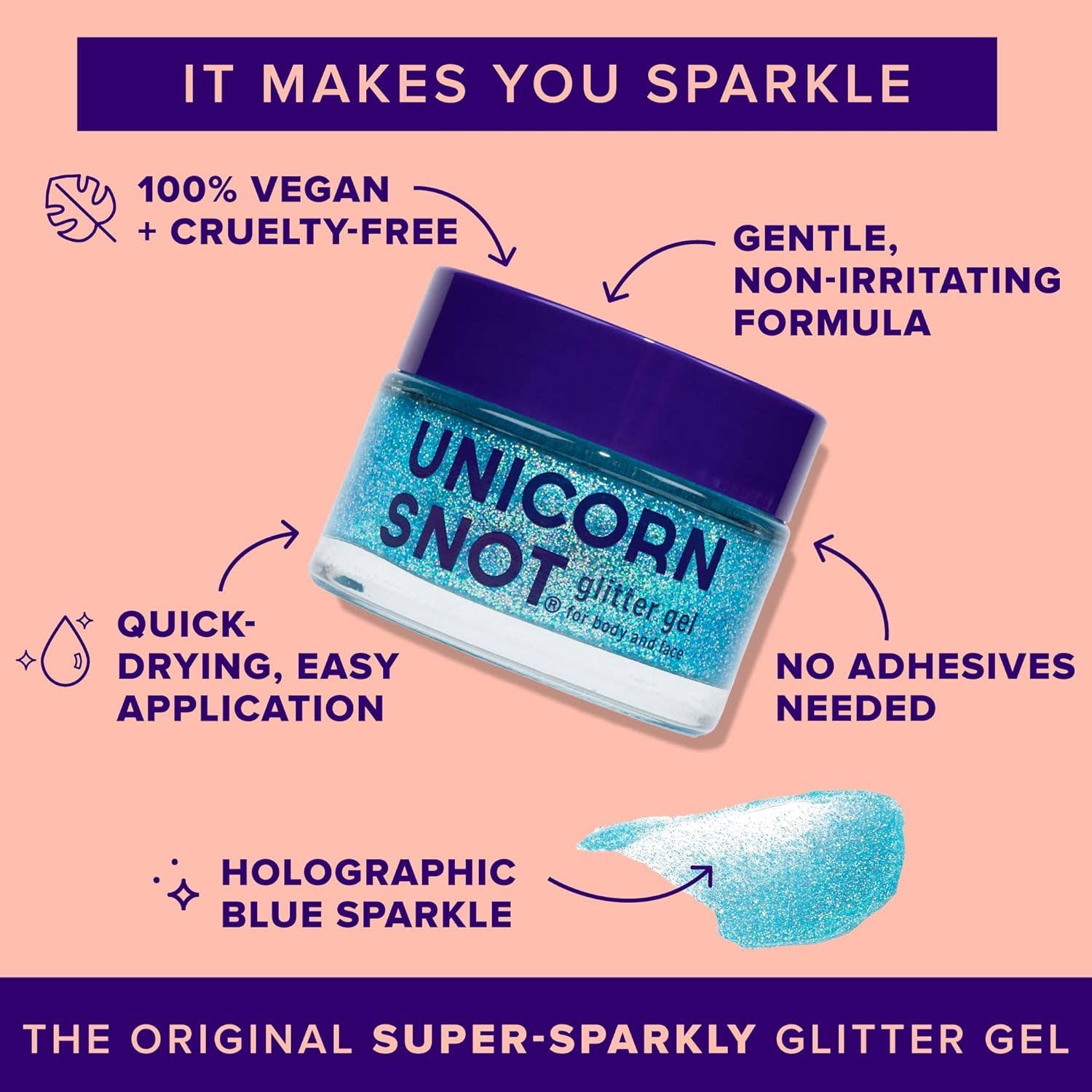 Unicorn Snot Glitter Gel - Sky
