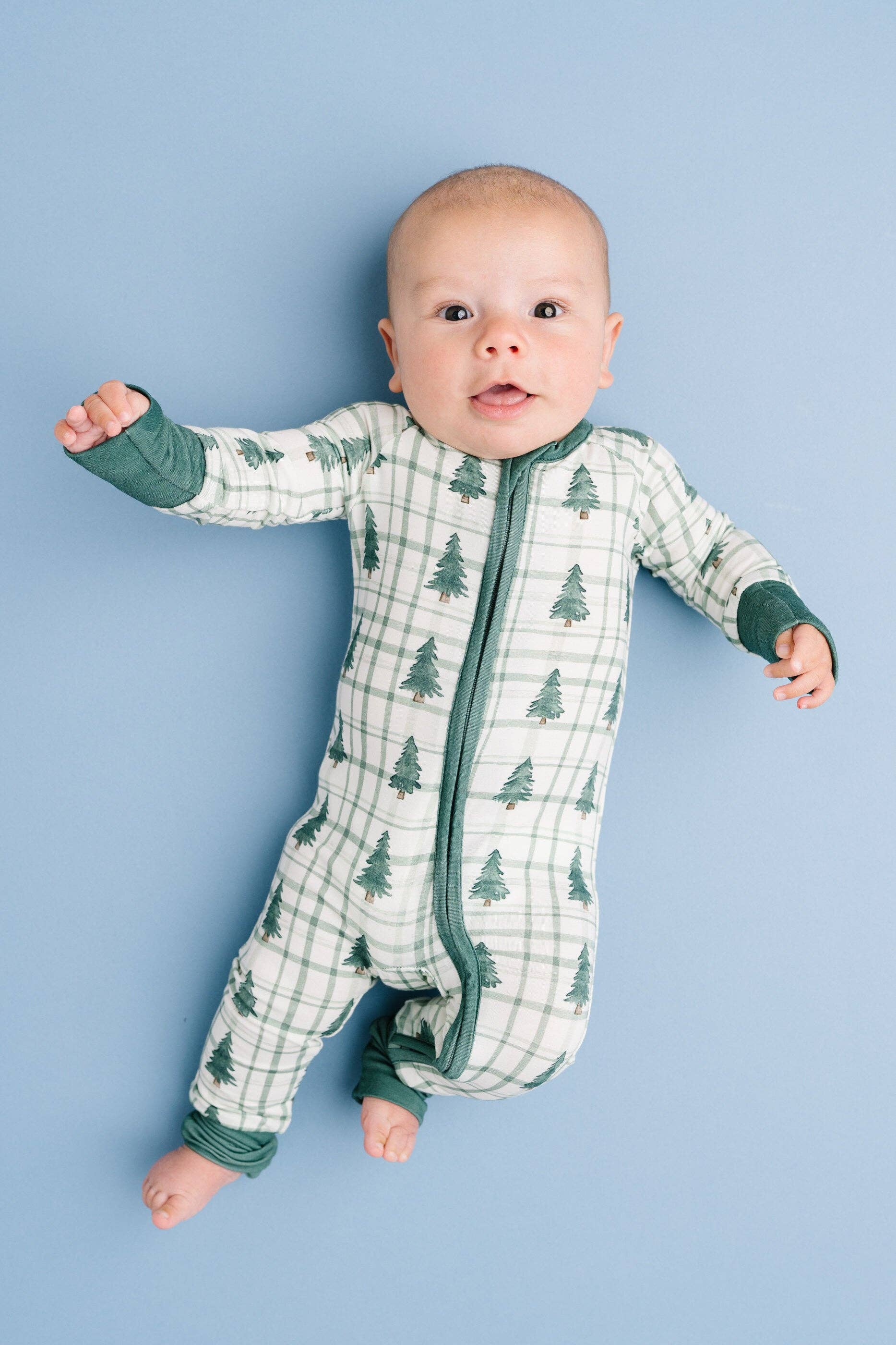 Little One Shop Bamboo Convertible Romper - Tree Farm