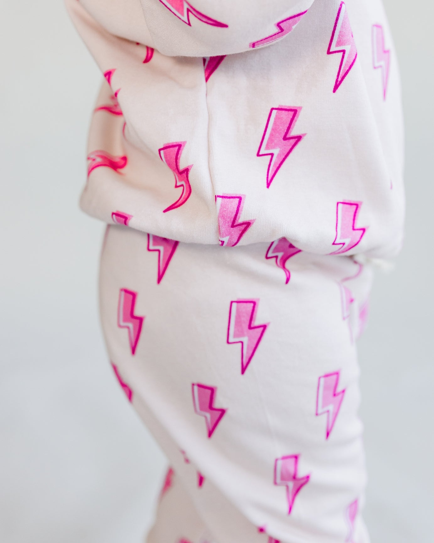 Lucky Panda Kids Jogger Set - Pink Bolts