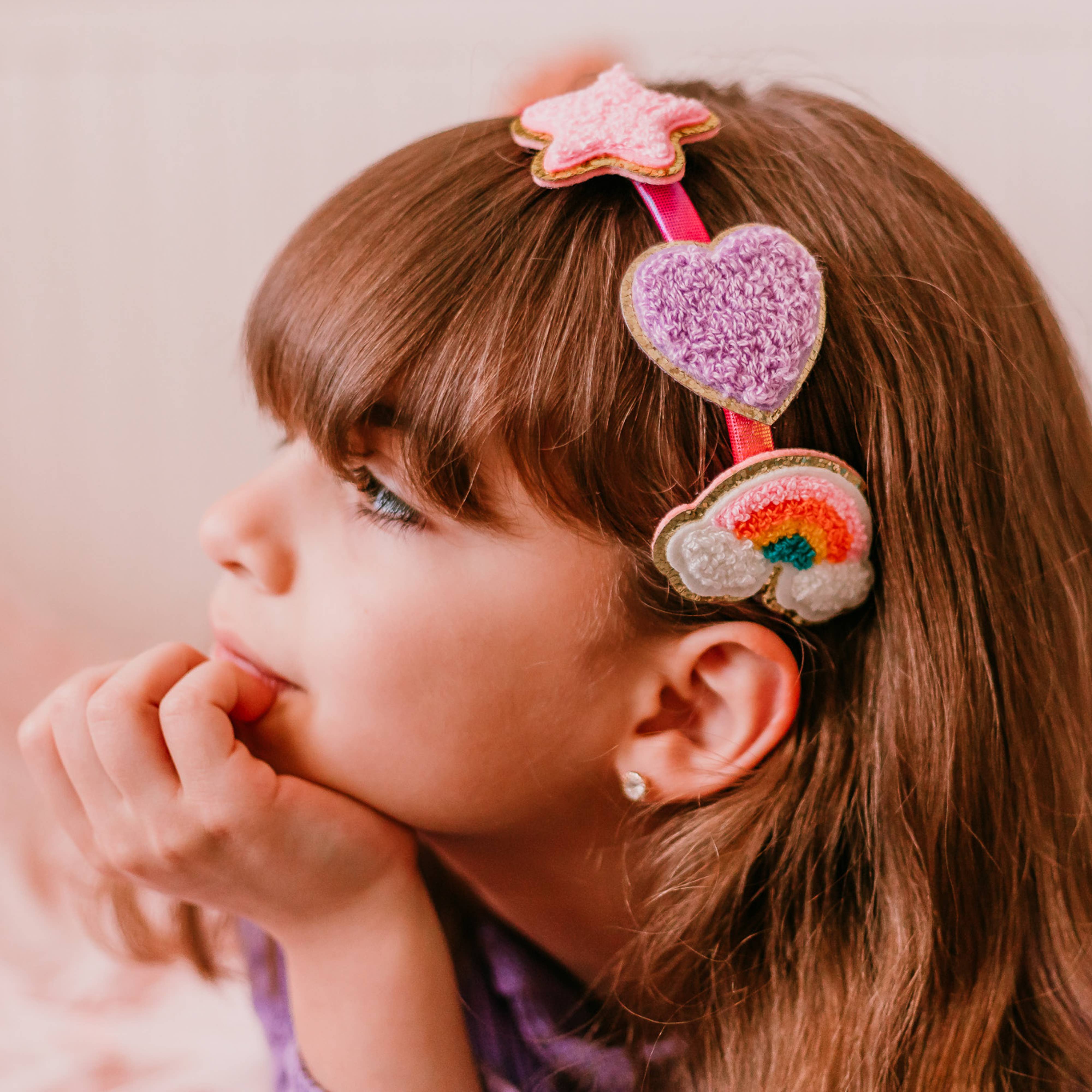 Interchangeable Rhinestone Charm Headband and Hair Clips