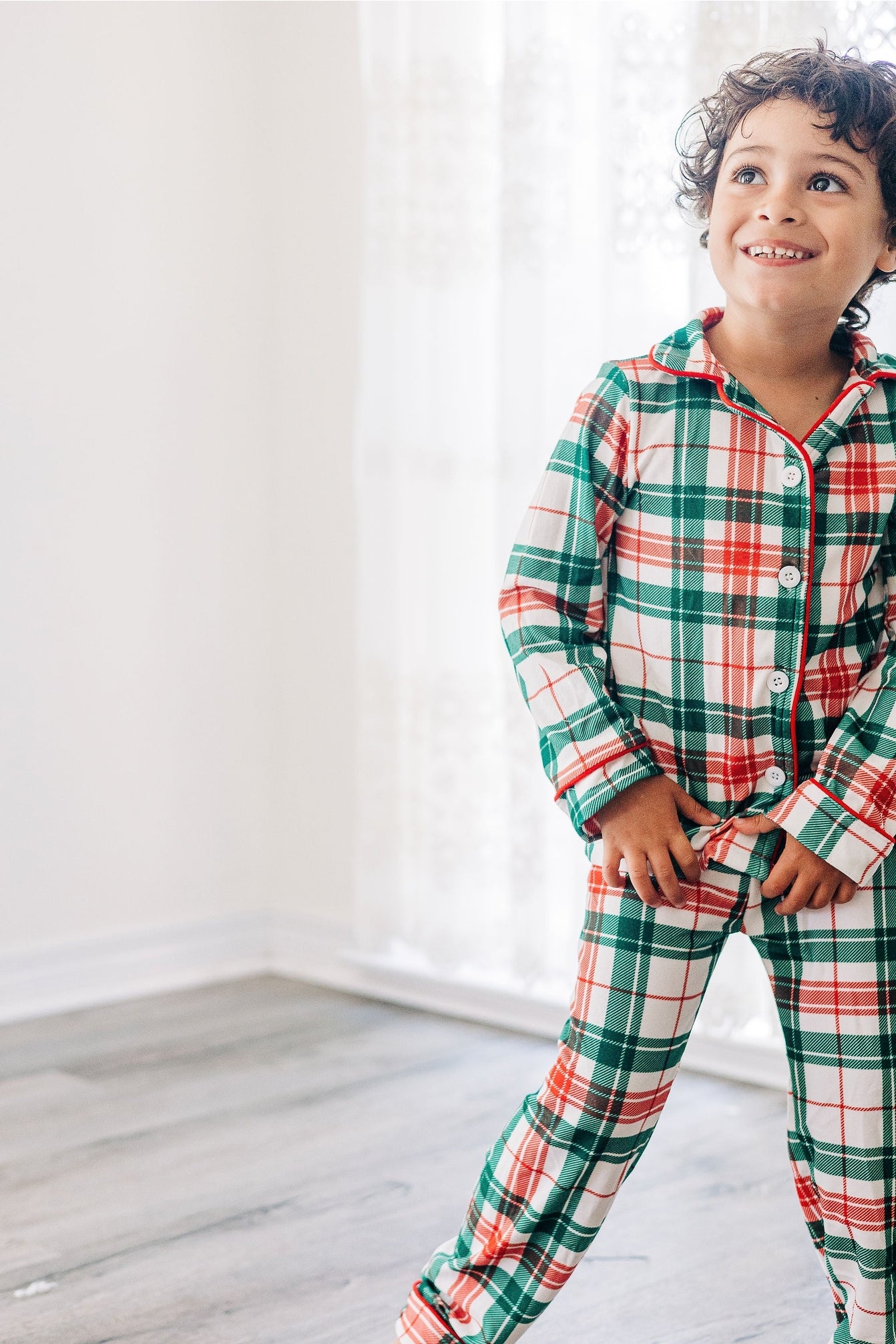 Christmas Plaid Button Down Pajamas - Child (Final Sale)